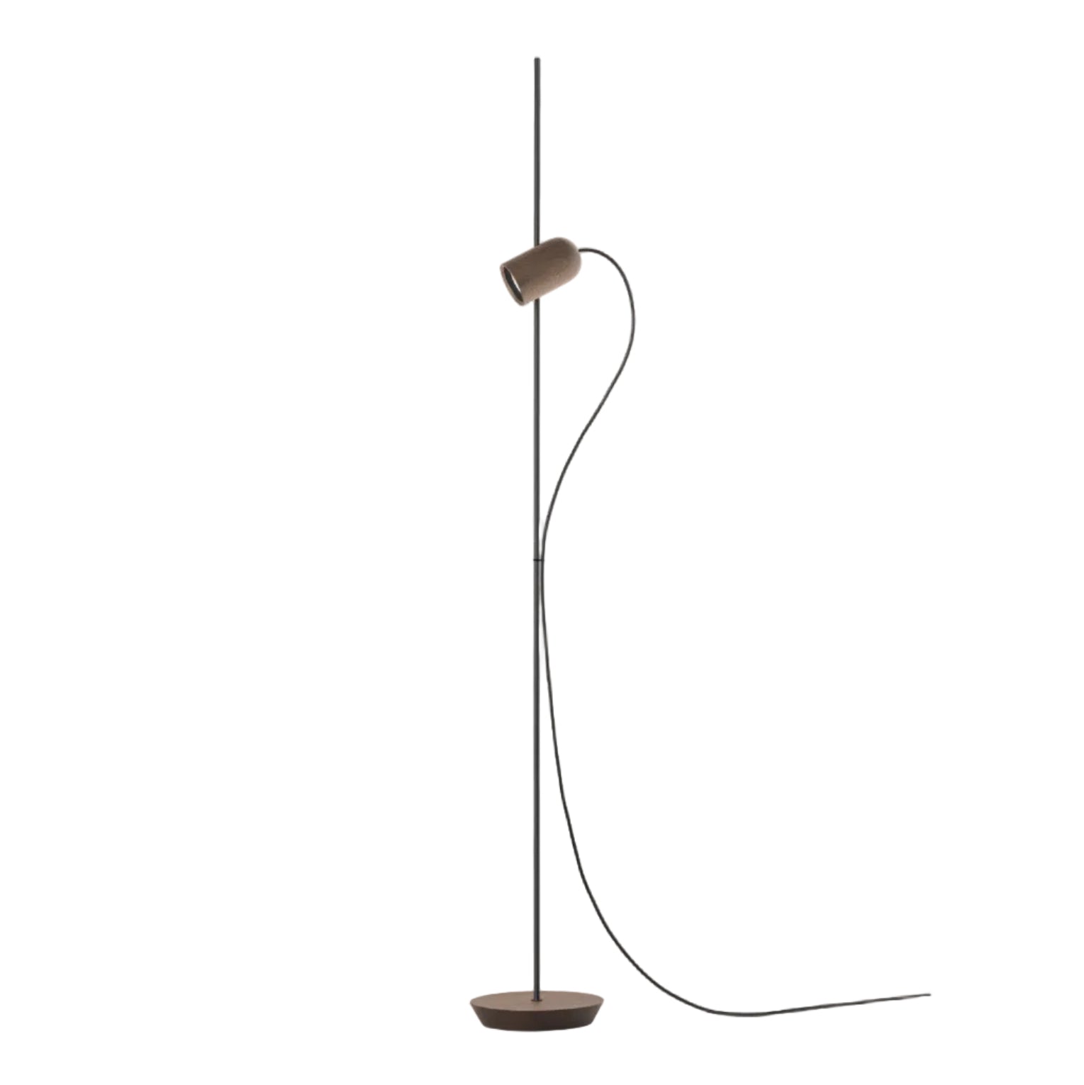 ONFA Floor Lamp in Walnut Wood with Graphite Finish