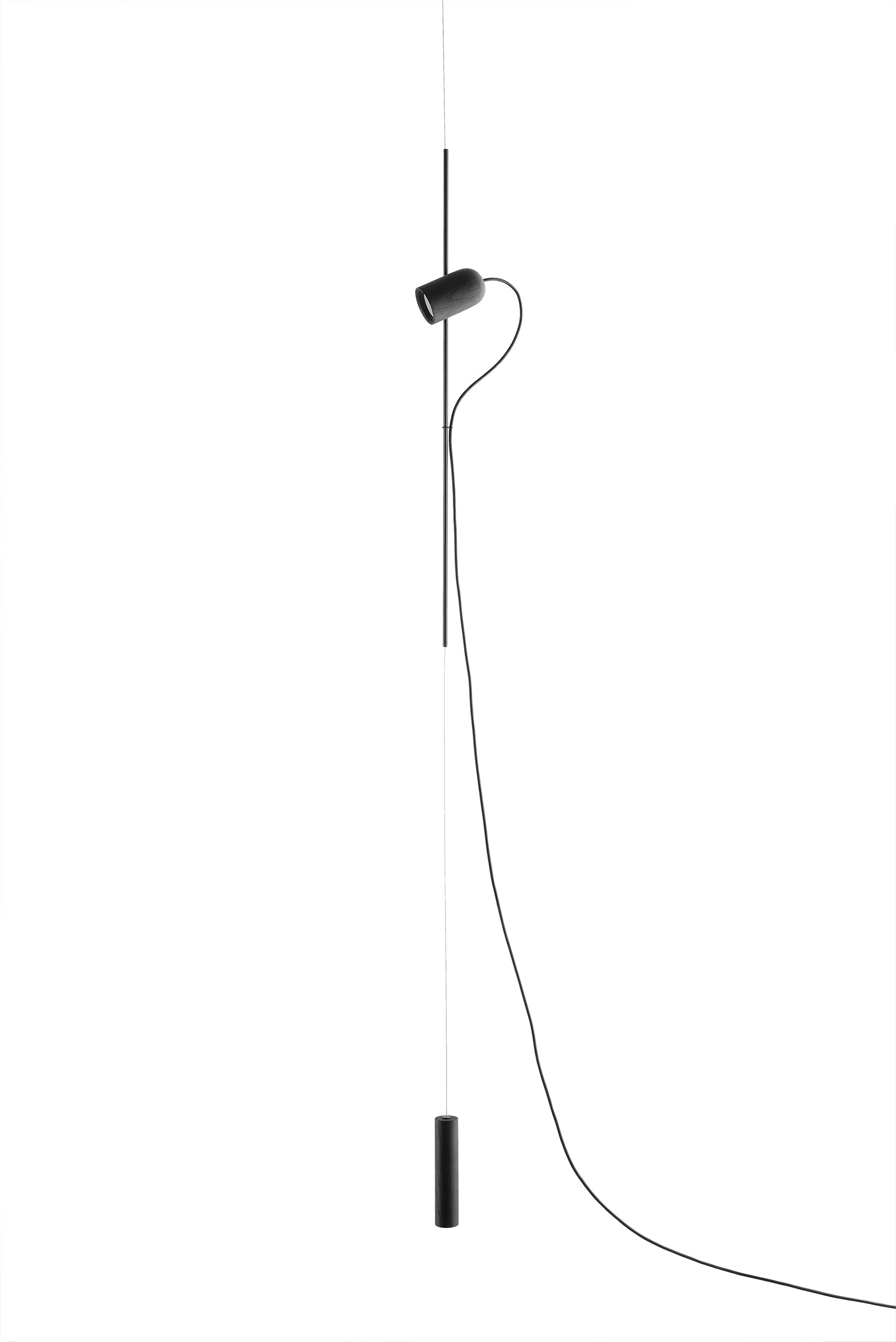 ONFA Pendant Lamp Black Ash Wood with Graphite Finish
