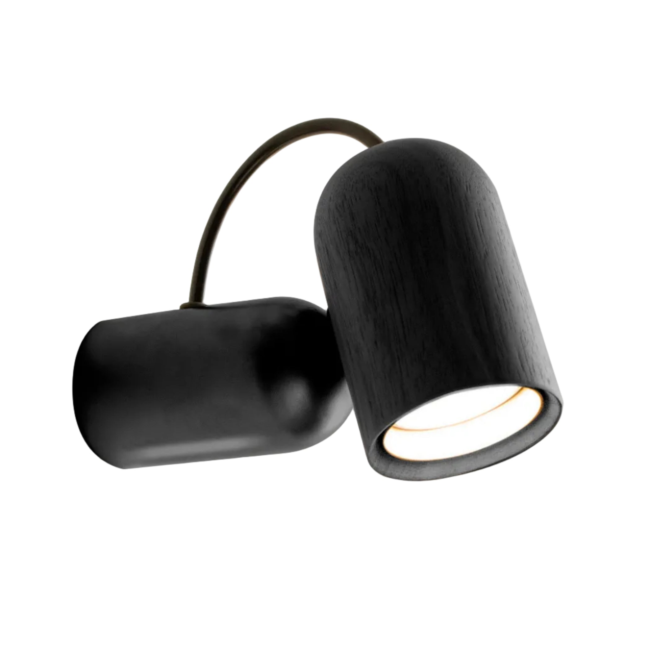 ONFA Wall Lamp in Black Ash Wood with Graphite Finish
