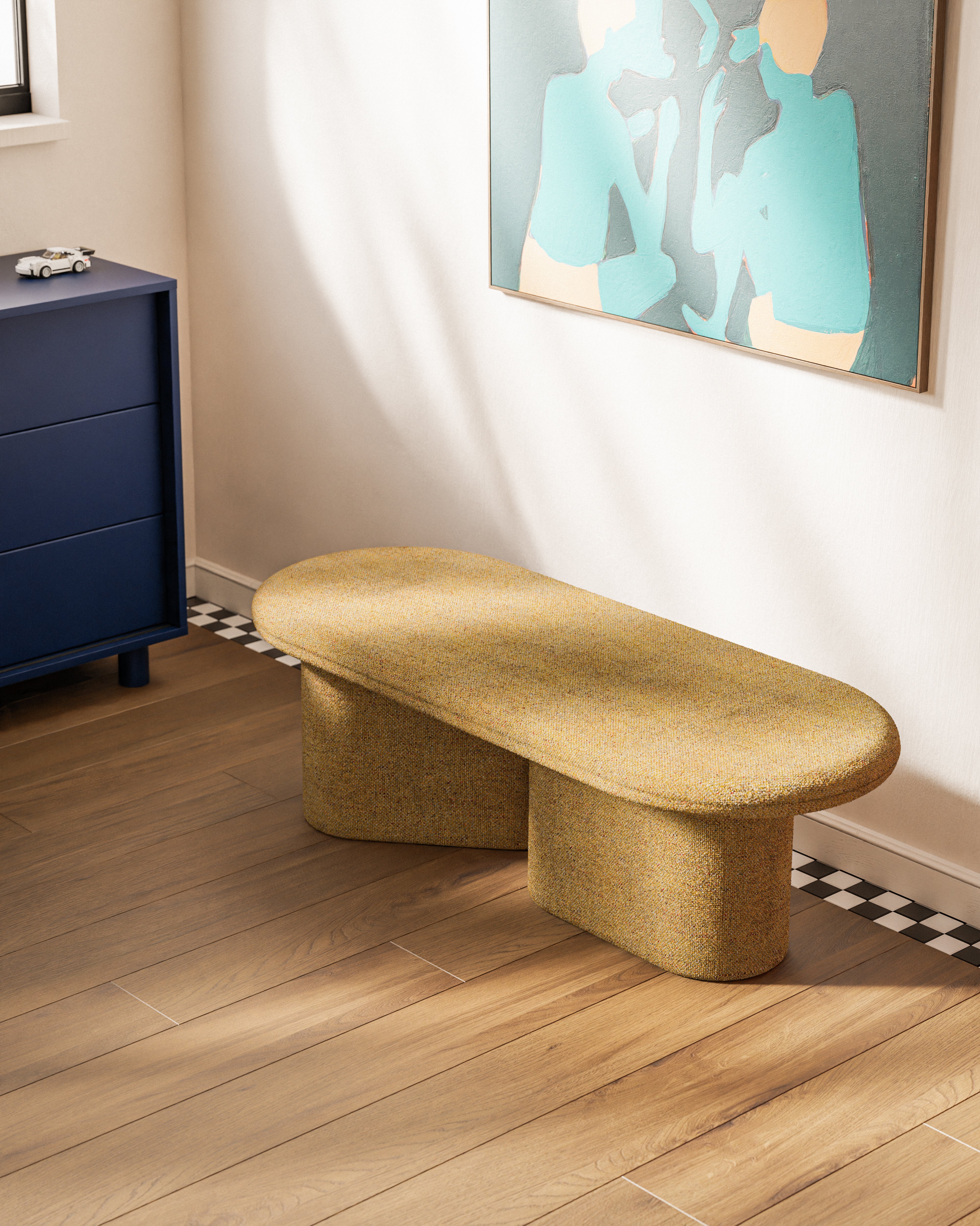 Podzimní oranžová lavice OVO