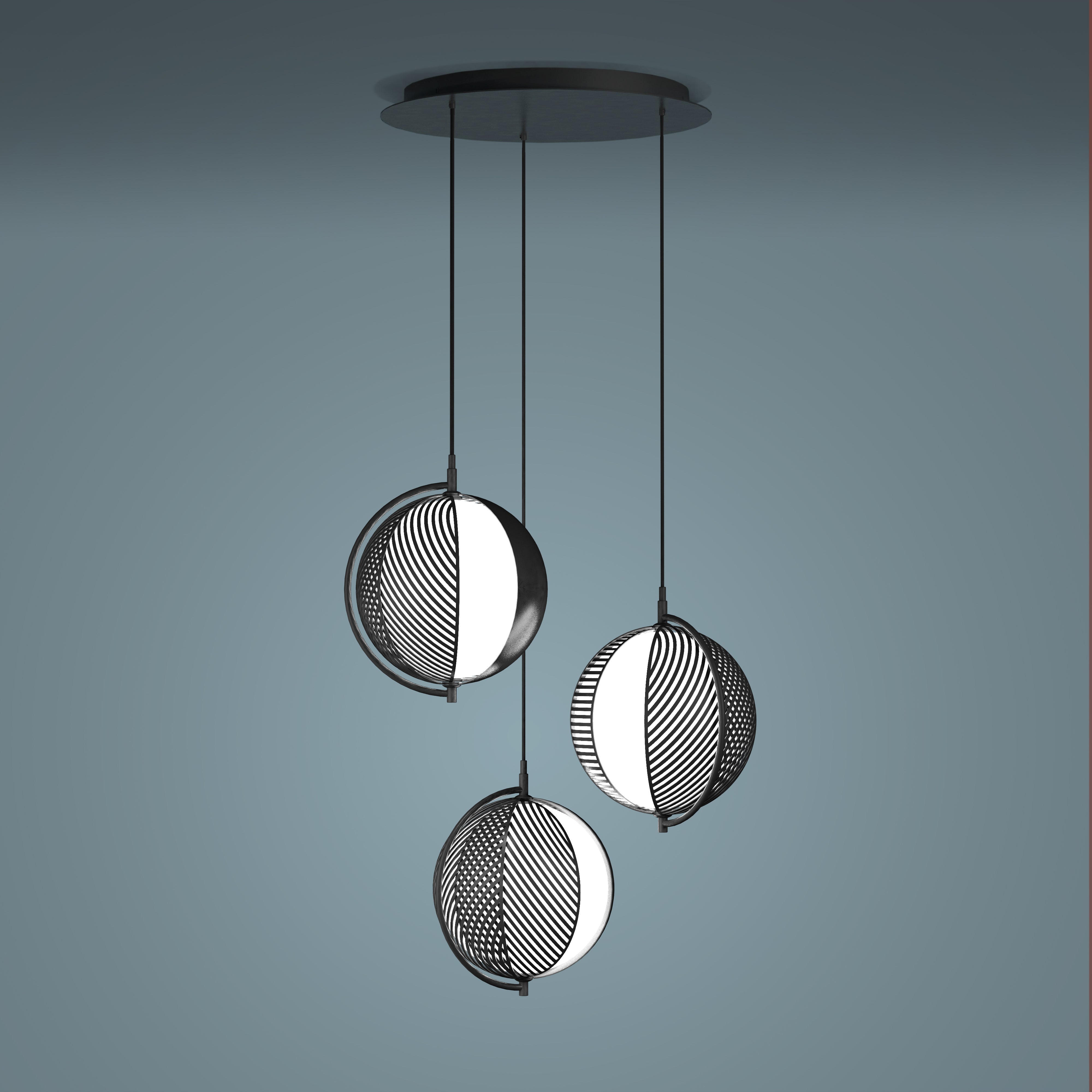 Lustr MONDO TRIPLETTE černý