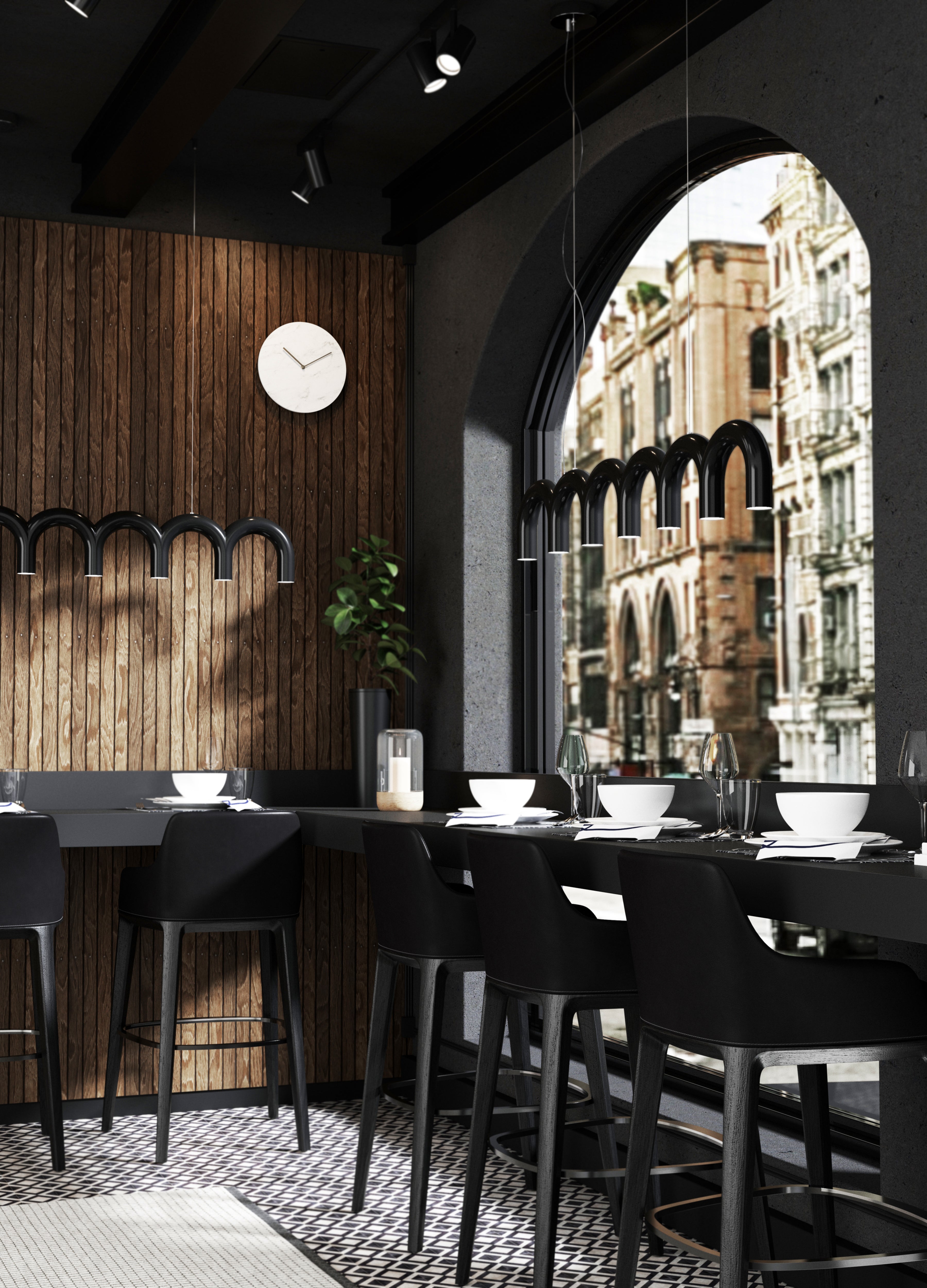 ARCH STRAIGHT black pendant lamp