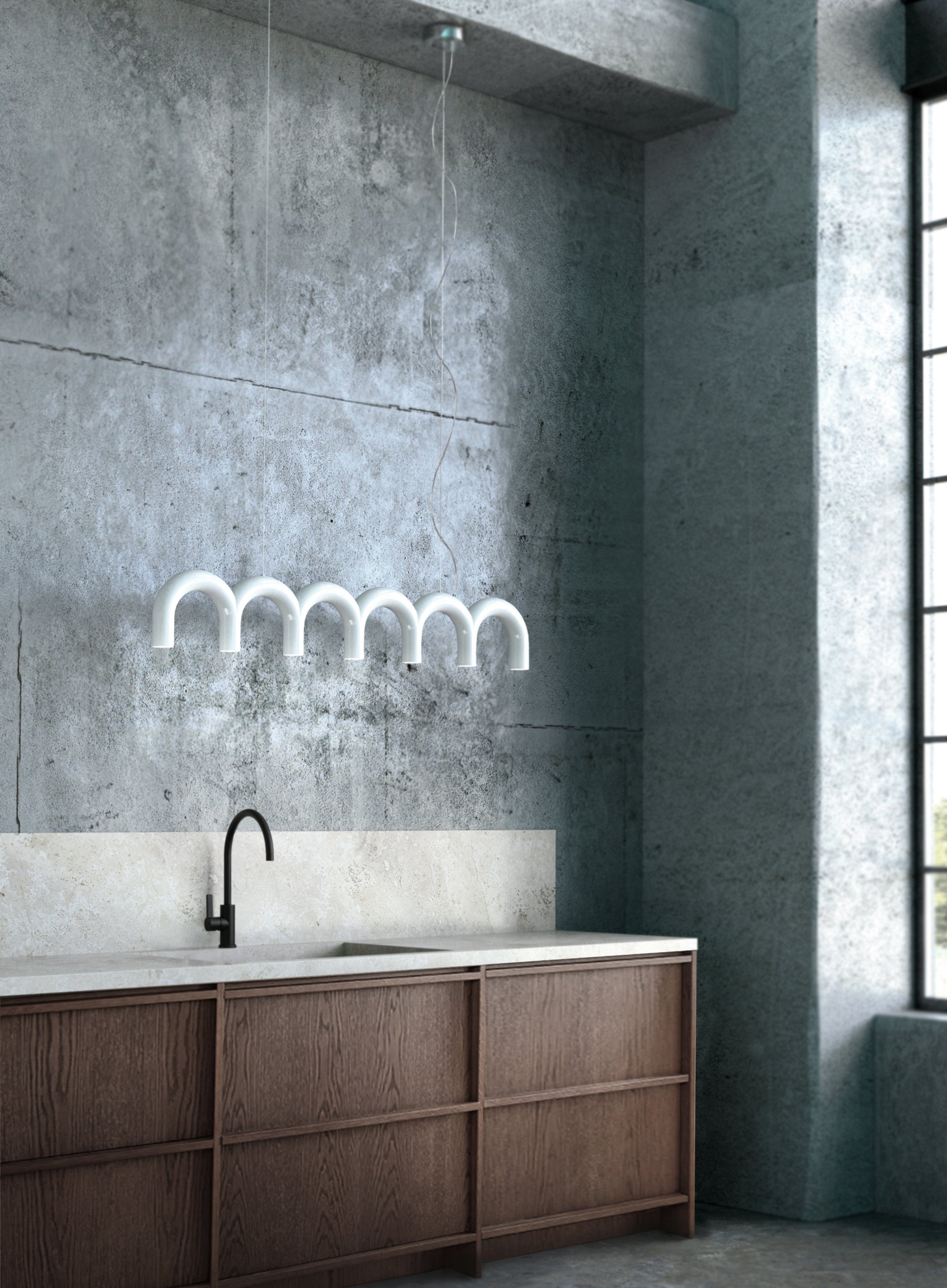 Závěsné svítidlo ARCH STRAIGHT bílá