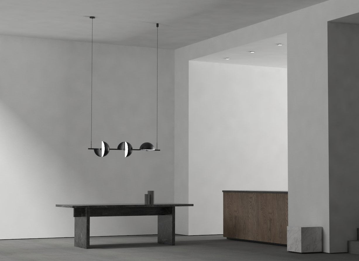Závěsné svítidlo TRAPEZE TRIPLETTE černé