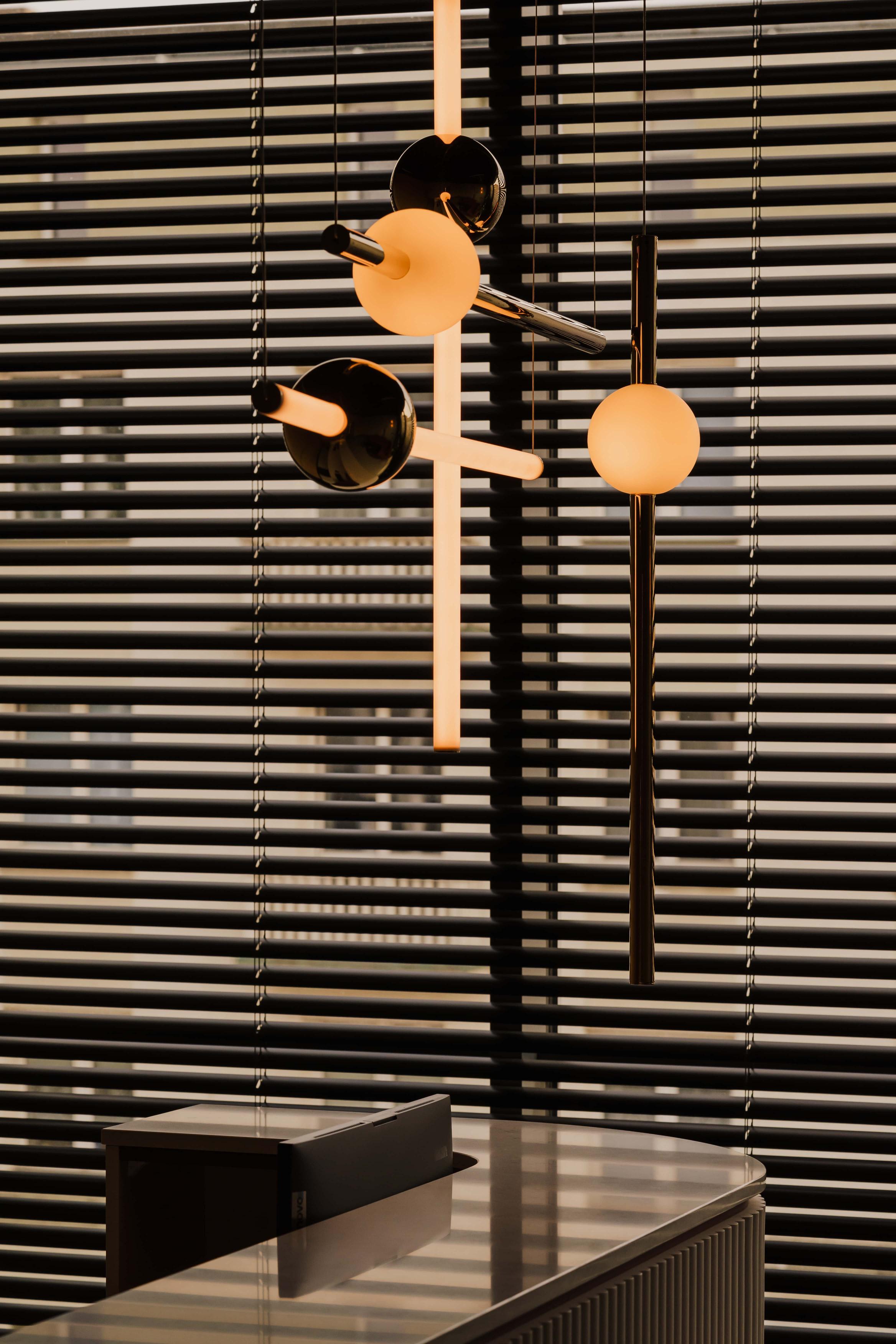 Lampa visící ORION GLOBE leštěný gunmetal