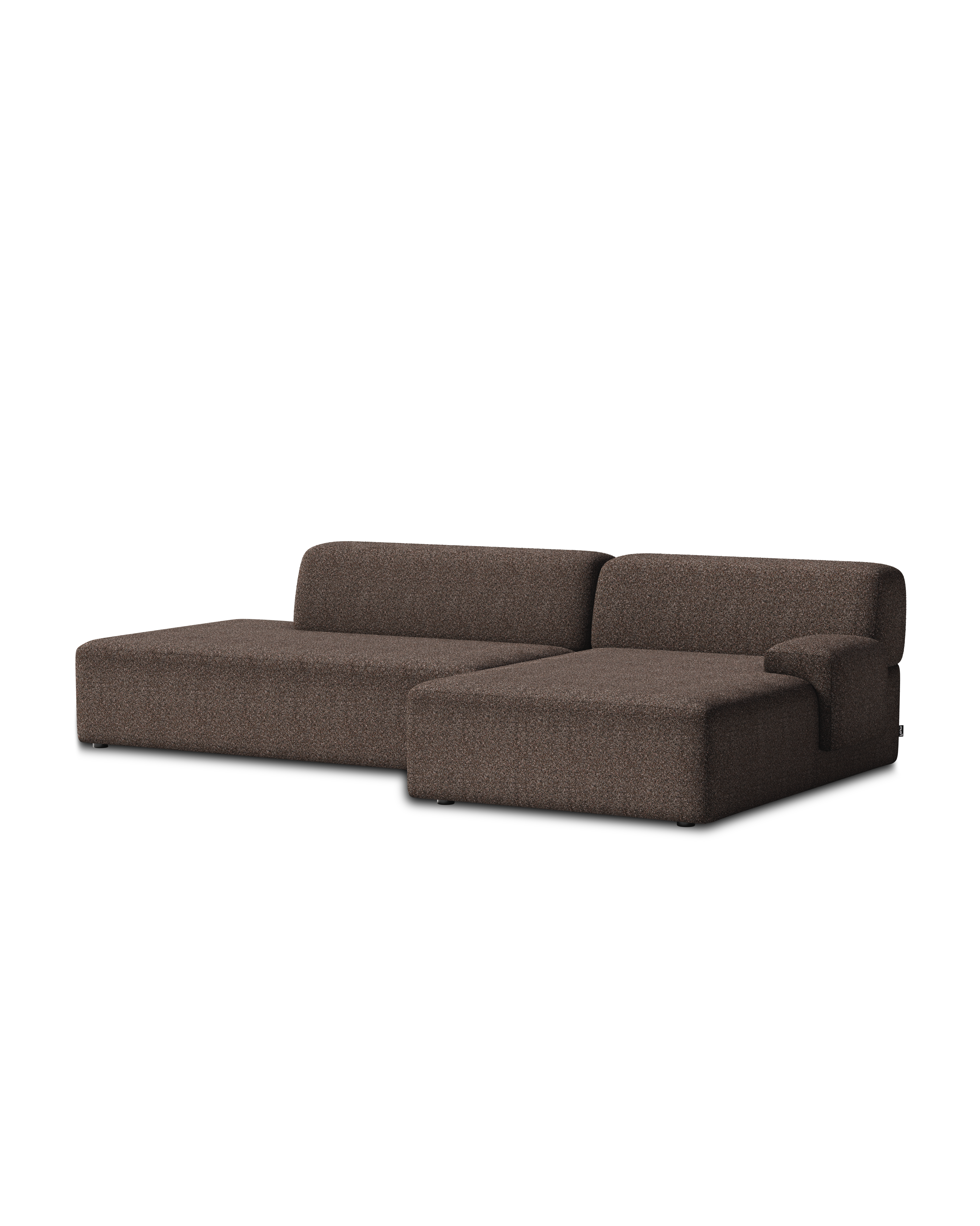 Open right-sided modular corner sofa UMI brown