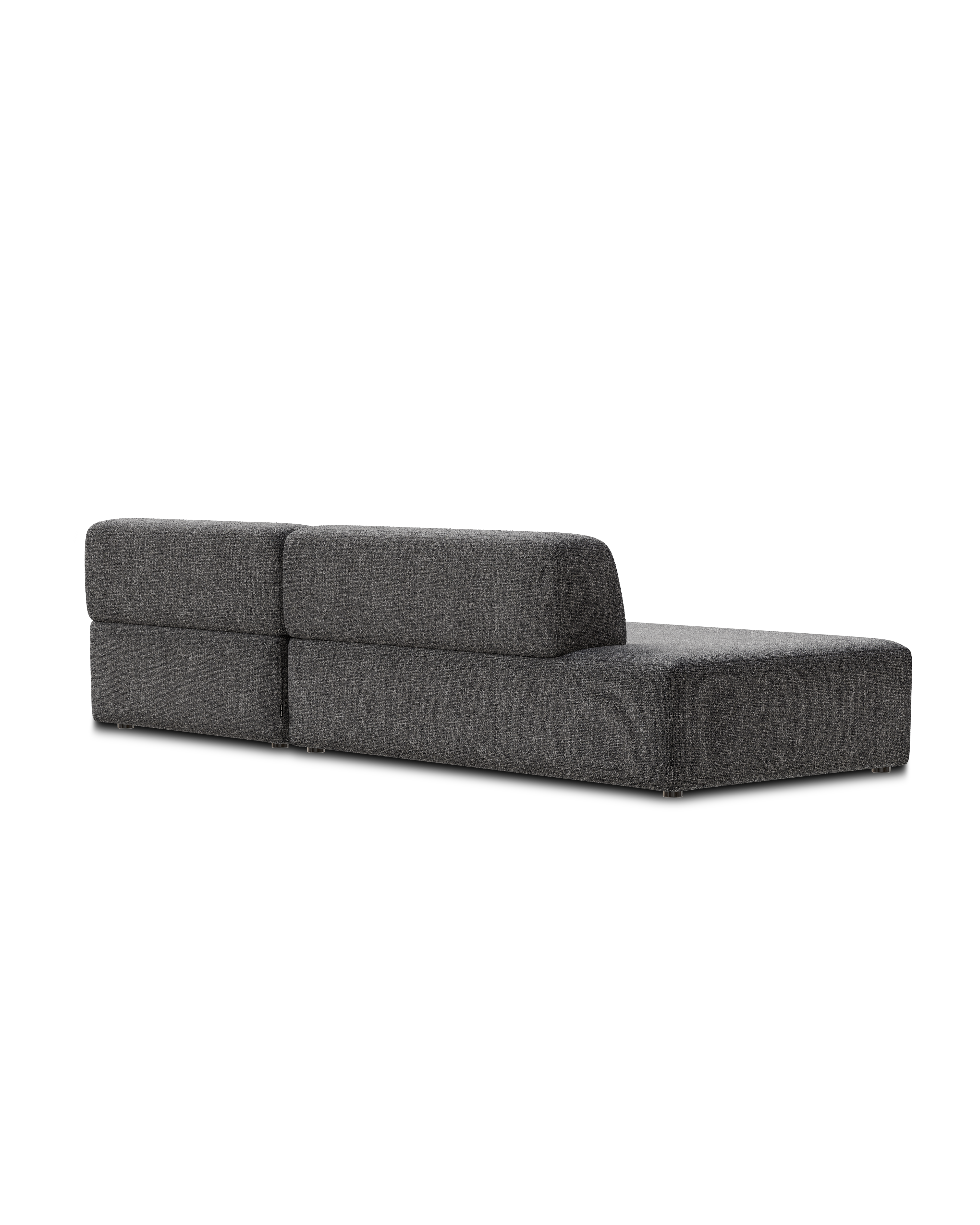 Open right-sided modular corner sofa UMI stone black