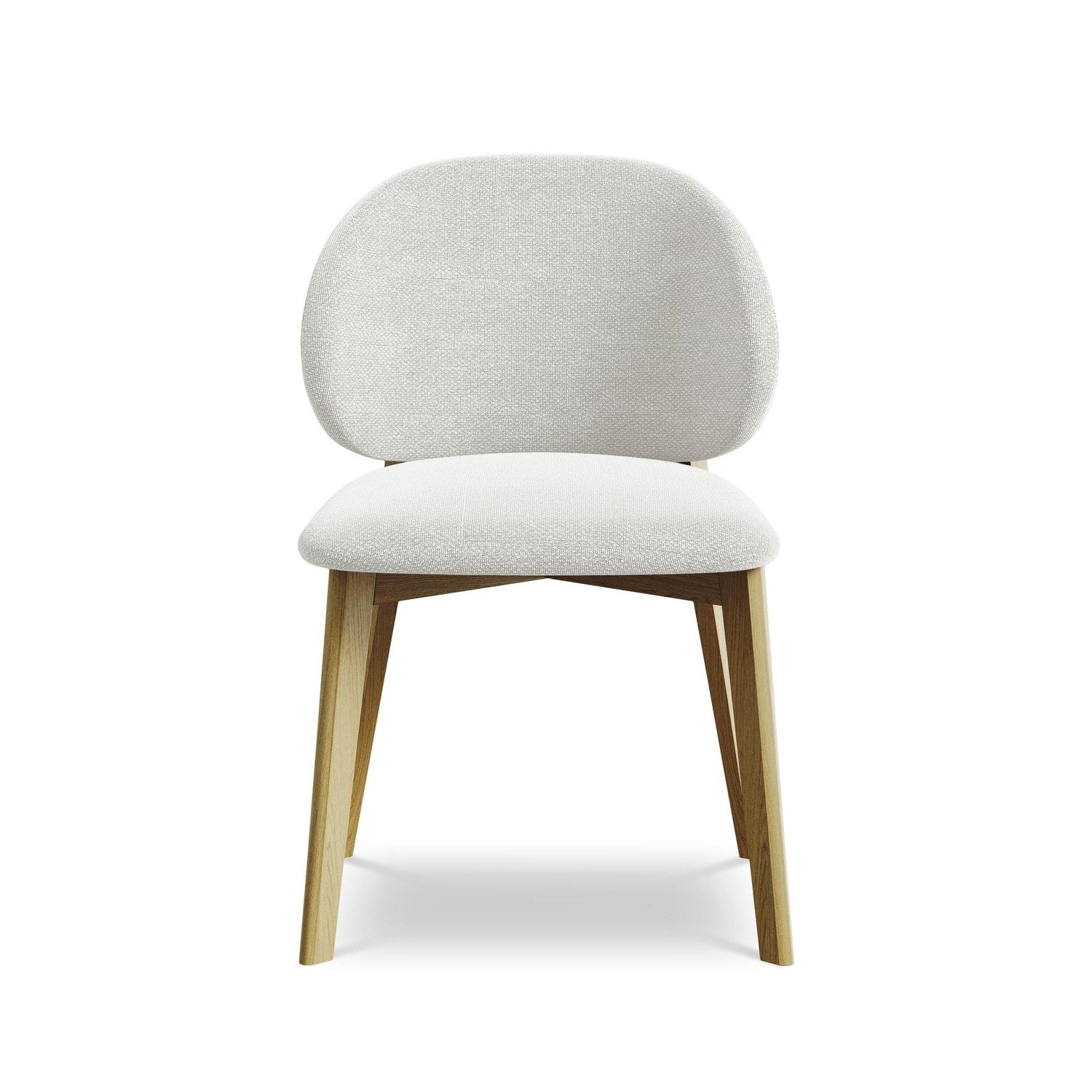 PAHOA Chair in White Boucle with Beech Base