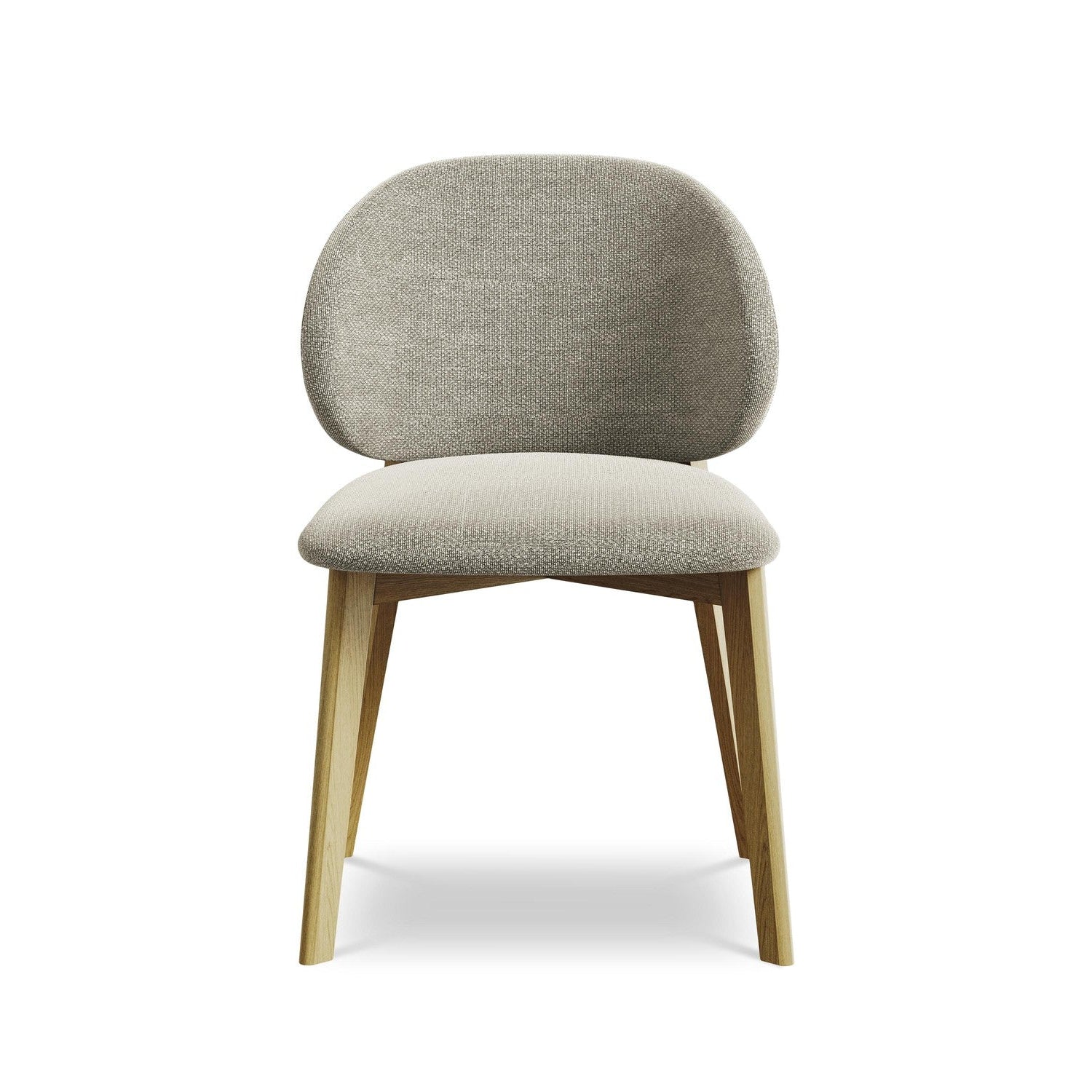 Židle PAHOA taupe boucle s bukovou základnou