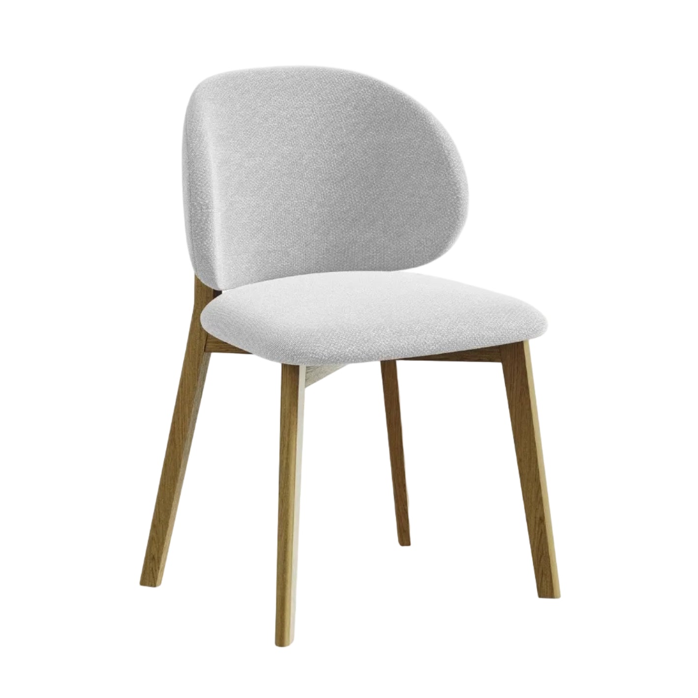 Židle PAHOA stříbrný boucle s bukovou základnou