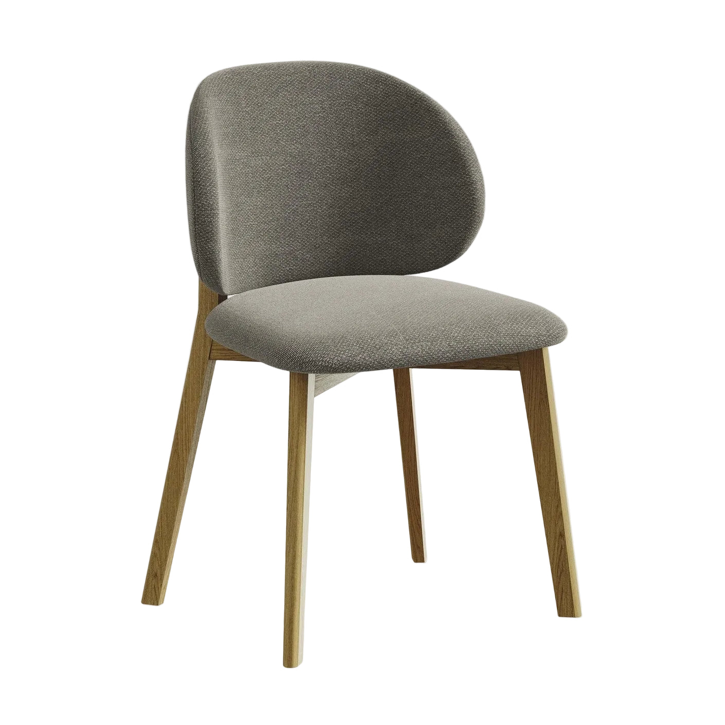 PAHOA Chair in Gray Boucle with Beech Base