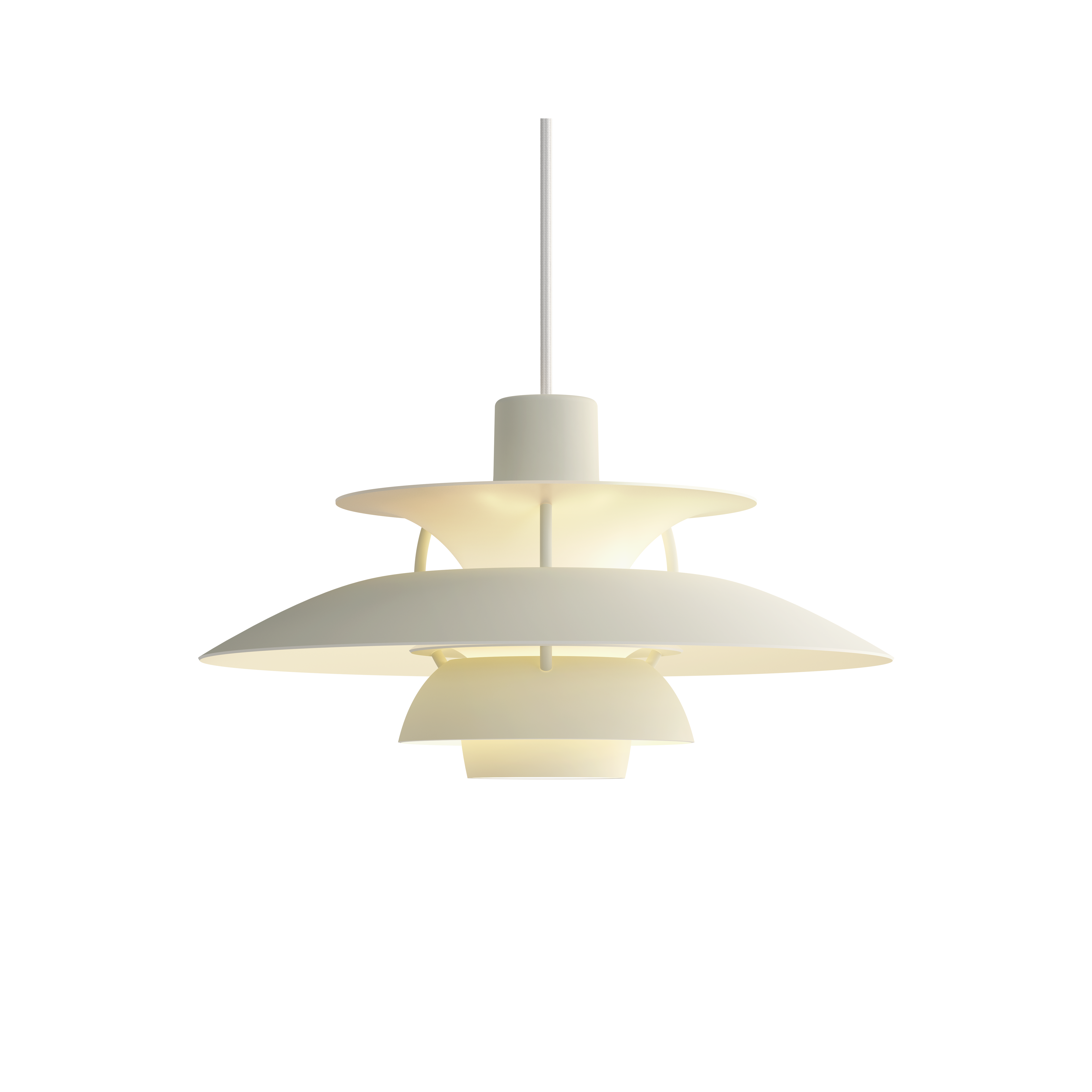 PH 5 pendant lamp monochromatic pale shade of tin