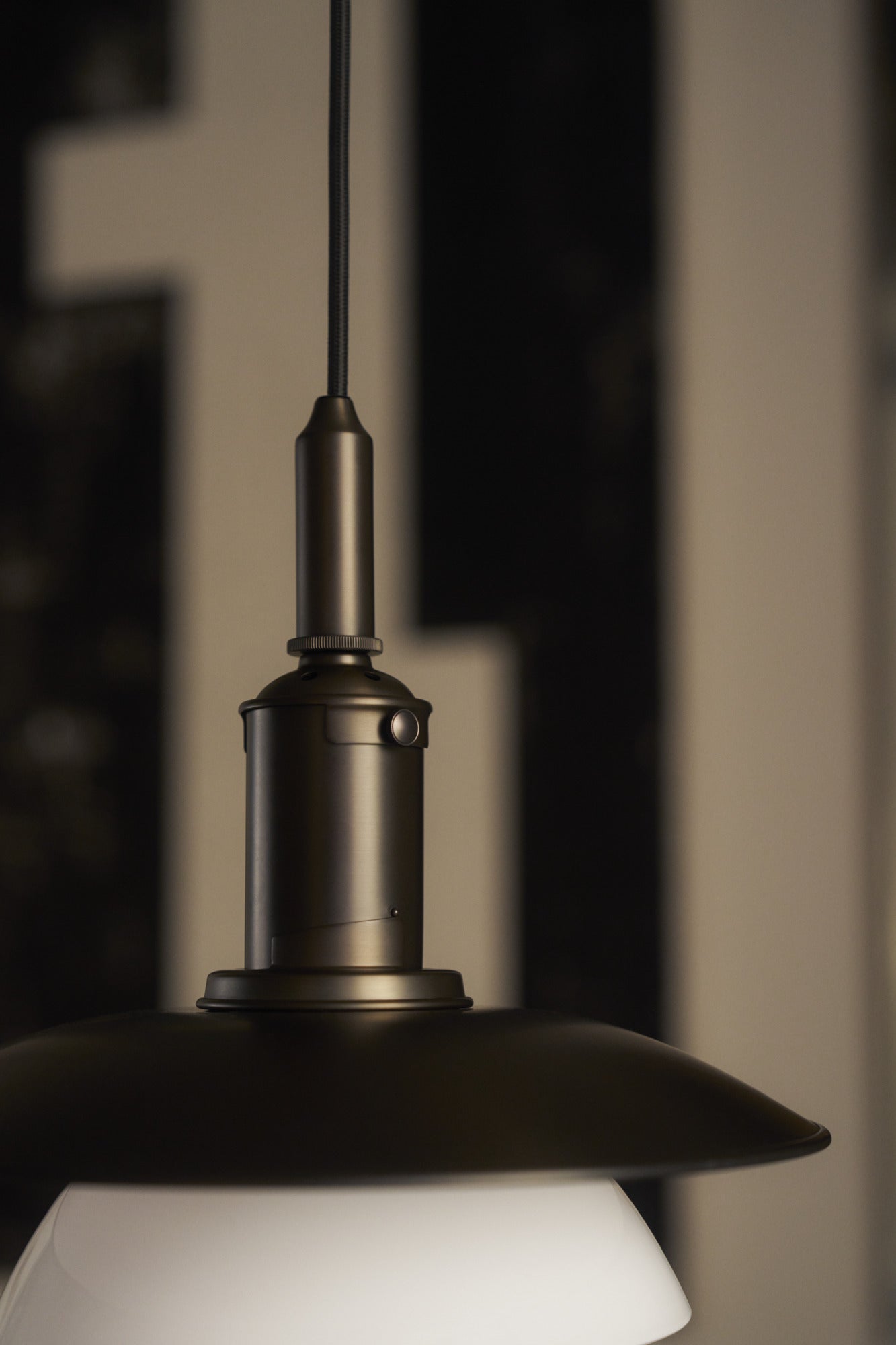 PH 3/3 pendant lamp white with black matte finish