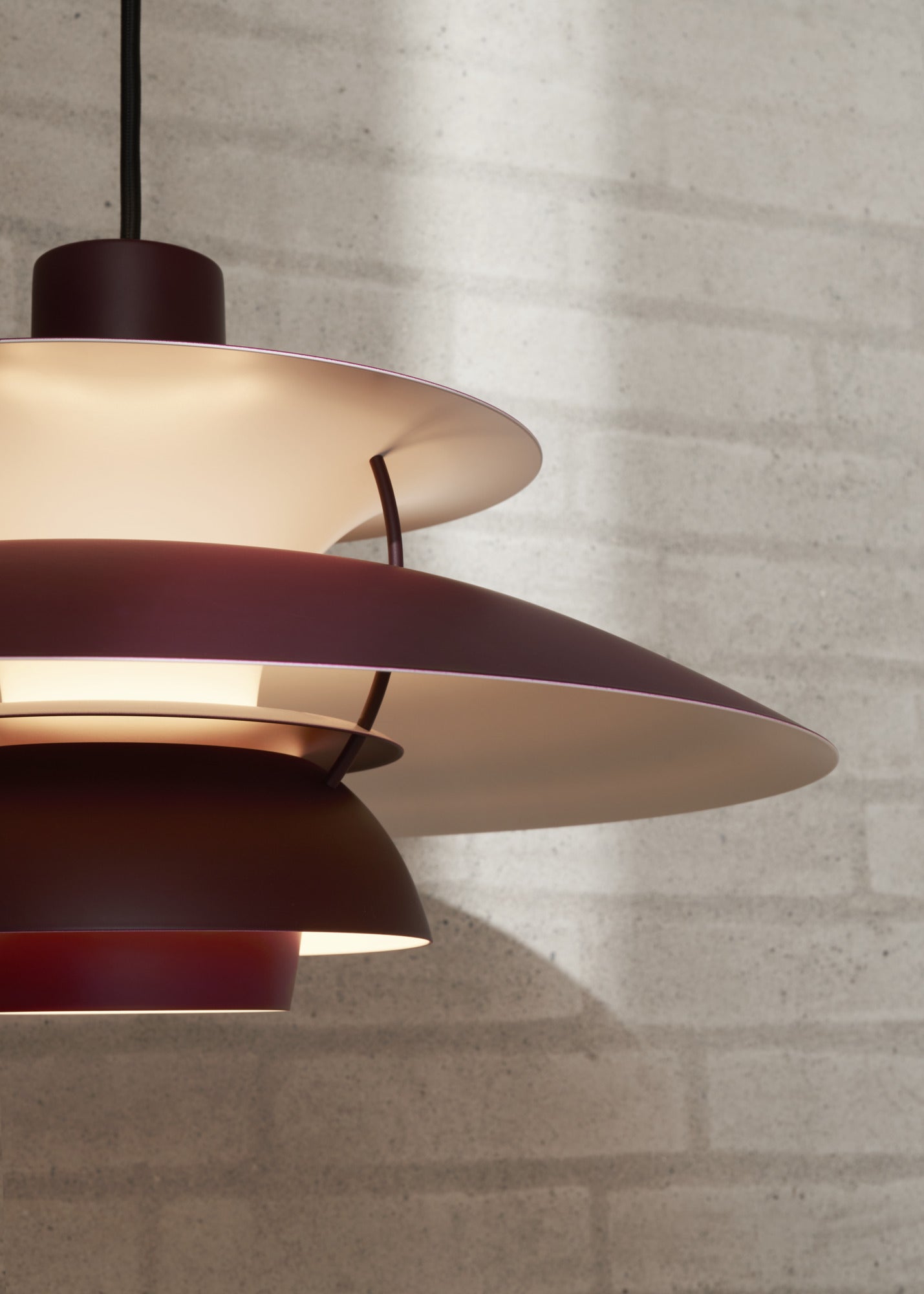 PH 5 Pendant Lamp Monochromatic Burgundy
