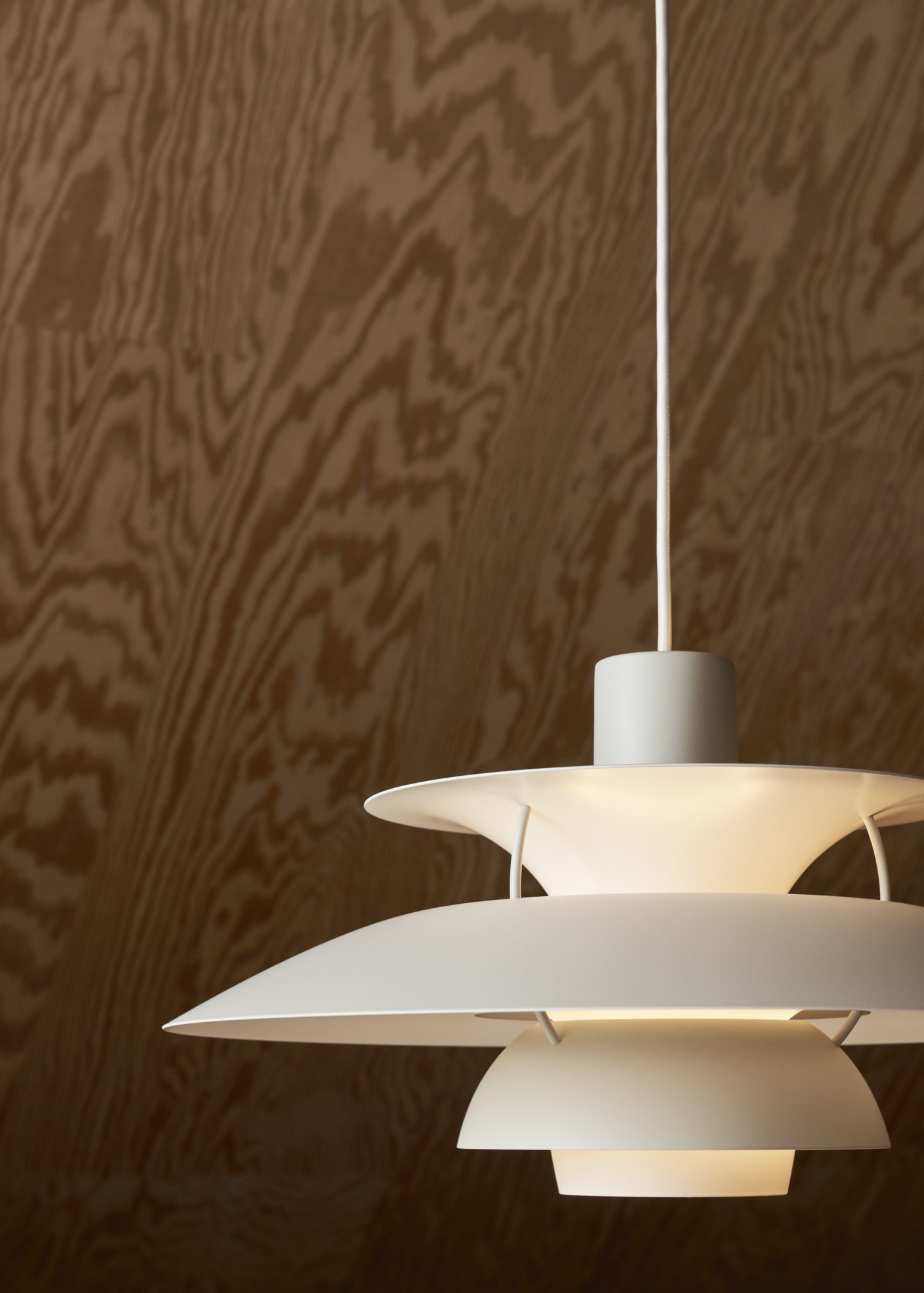 PH 5 pendant lamp monochromatic pale shade of tin