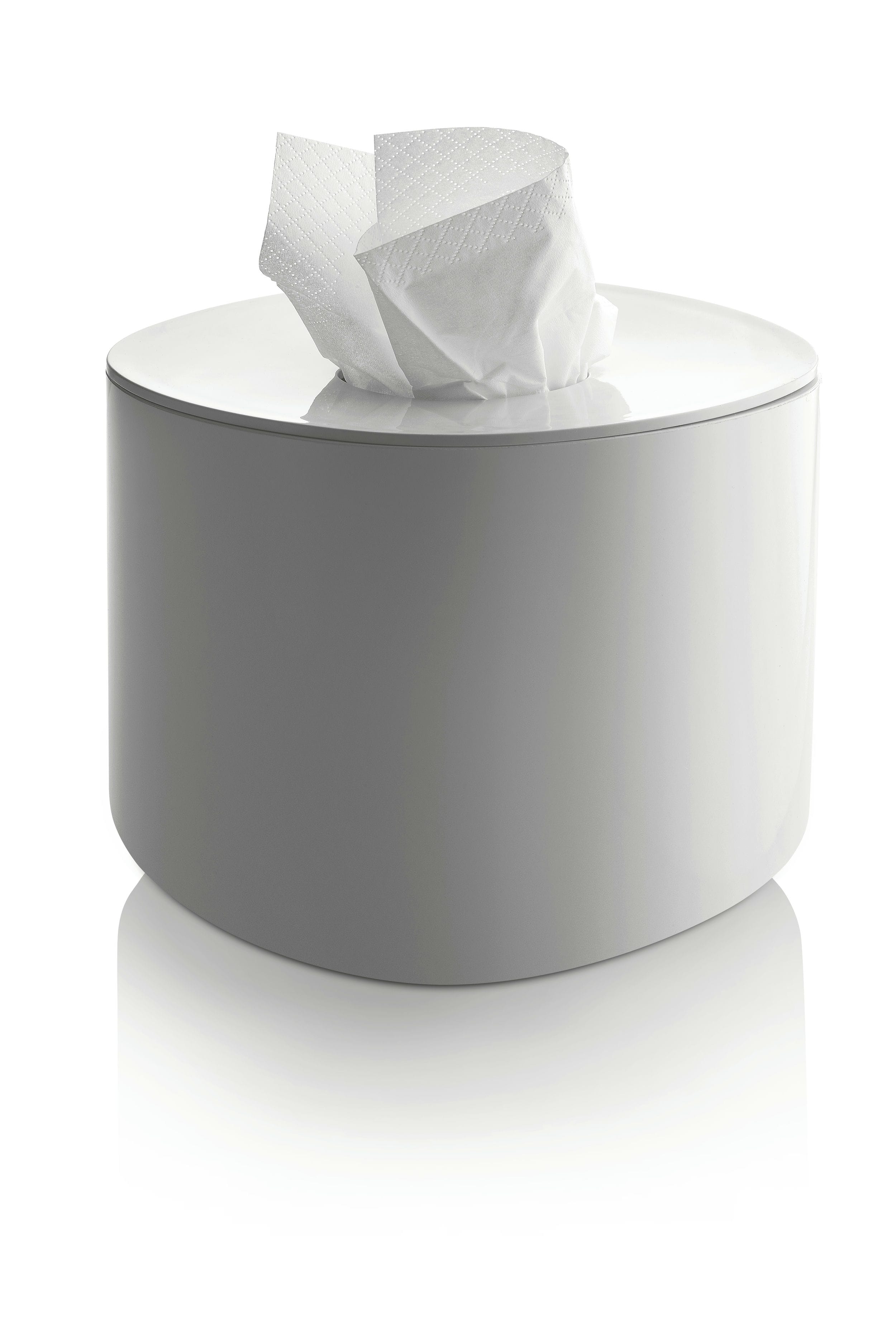 Kulatý box na ubrousky BIRILLO bílý