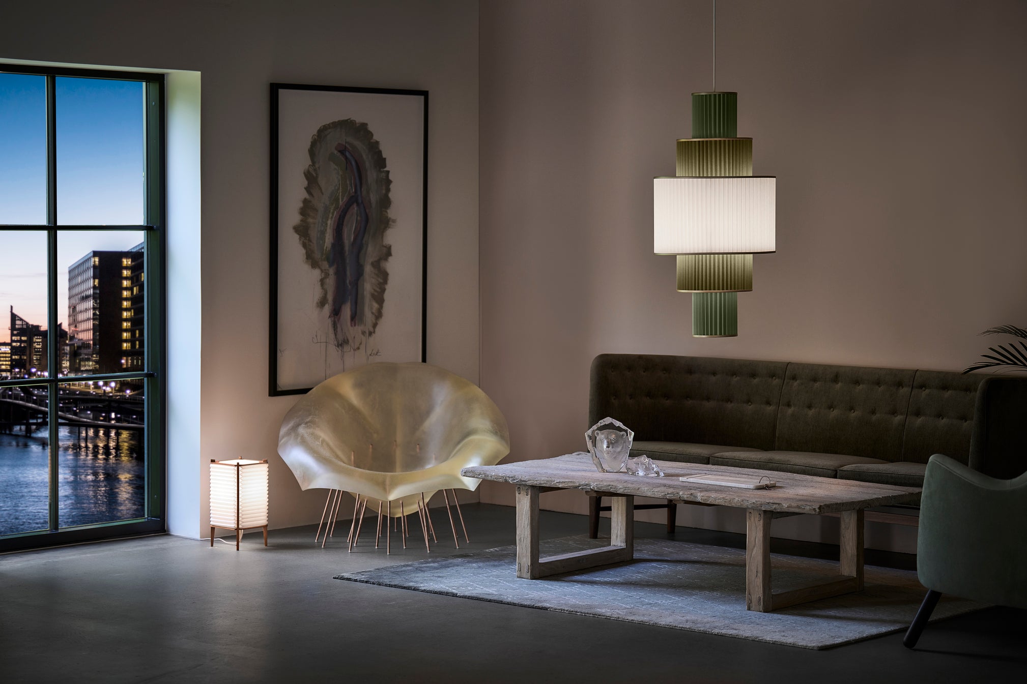 Stolní lampa MODEL 303 VČELÍ HNÍZDO bílá