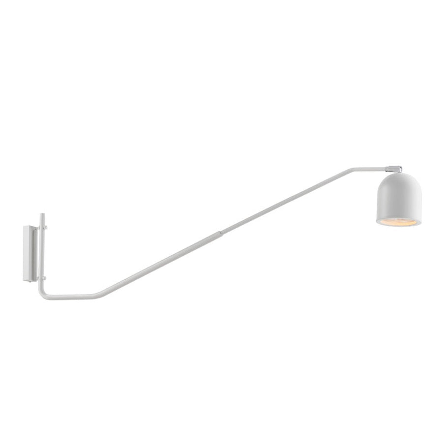 Nástěnná lampa s ramenem PURO bílá