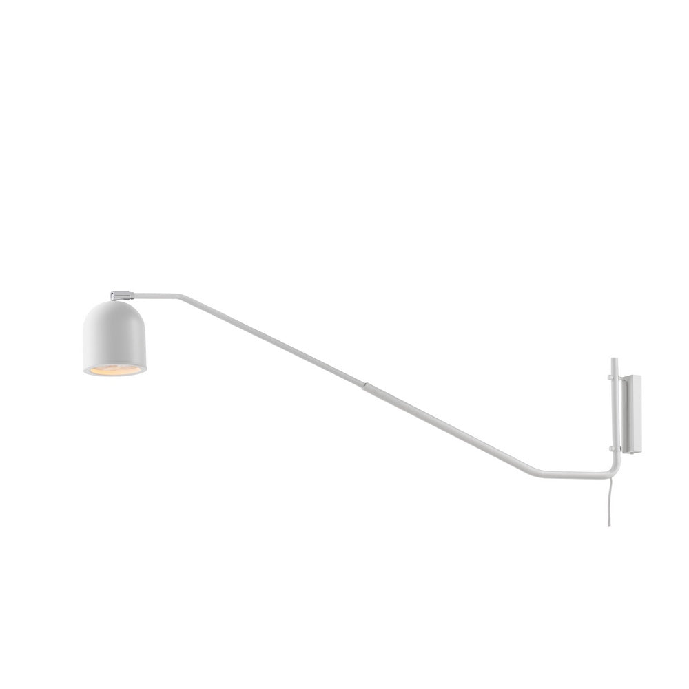 Nástěnná lampa s ramenem PURO bílá