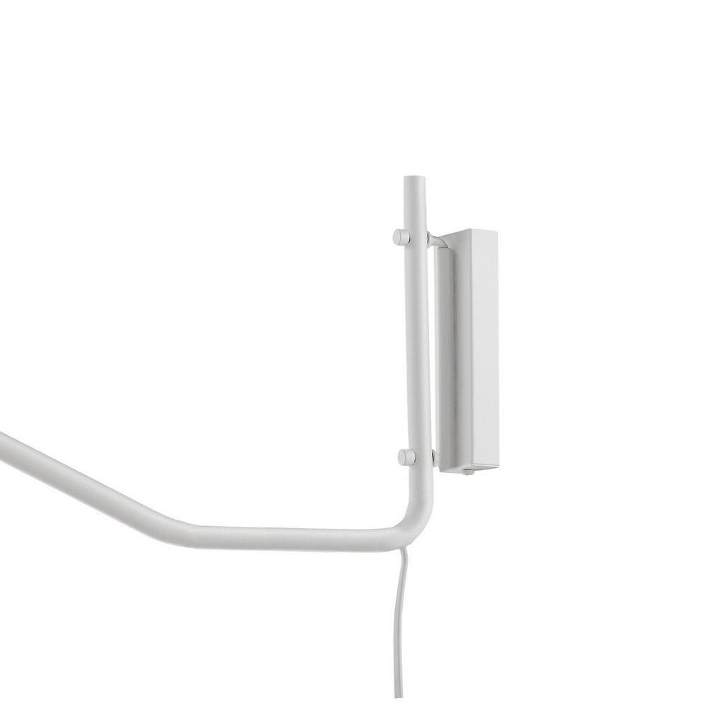 Nástěnná lampa s ramenem PURO bílá