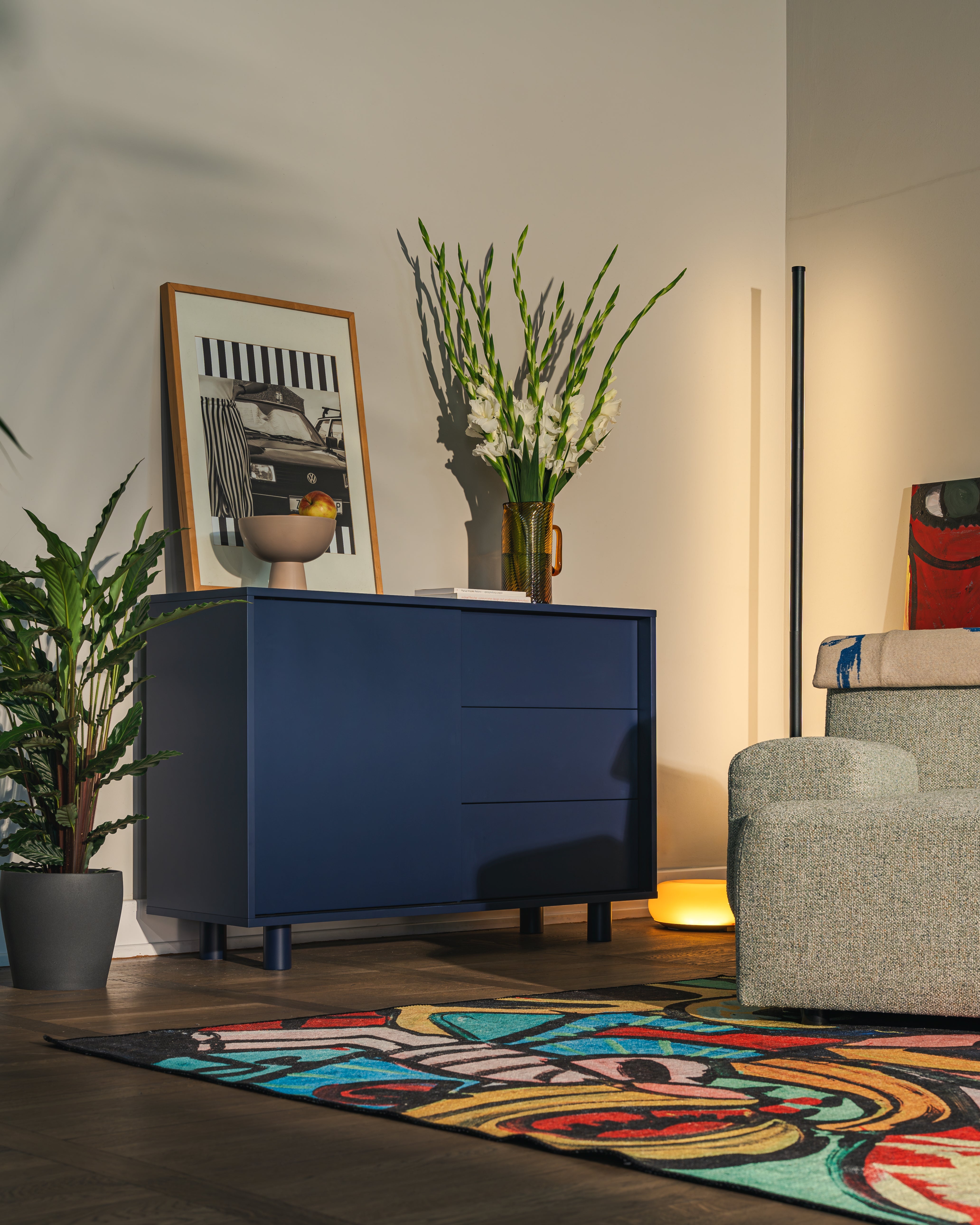 Komoda PAC kobaltově modrá