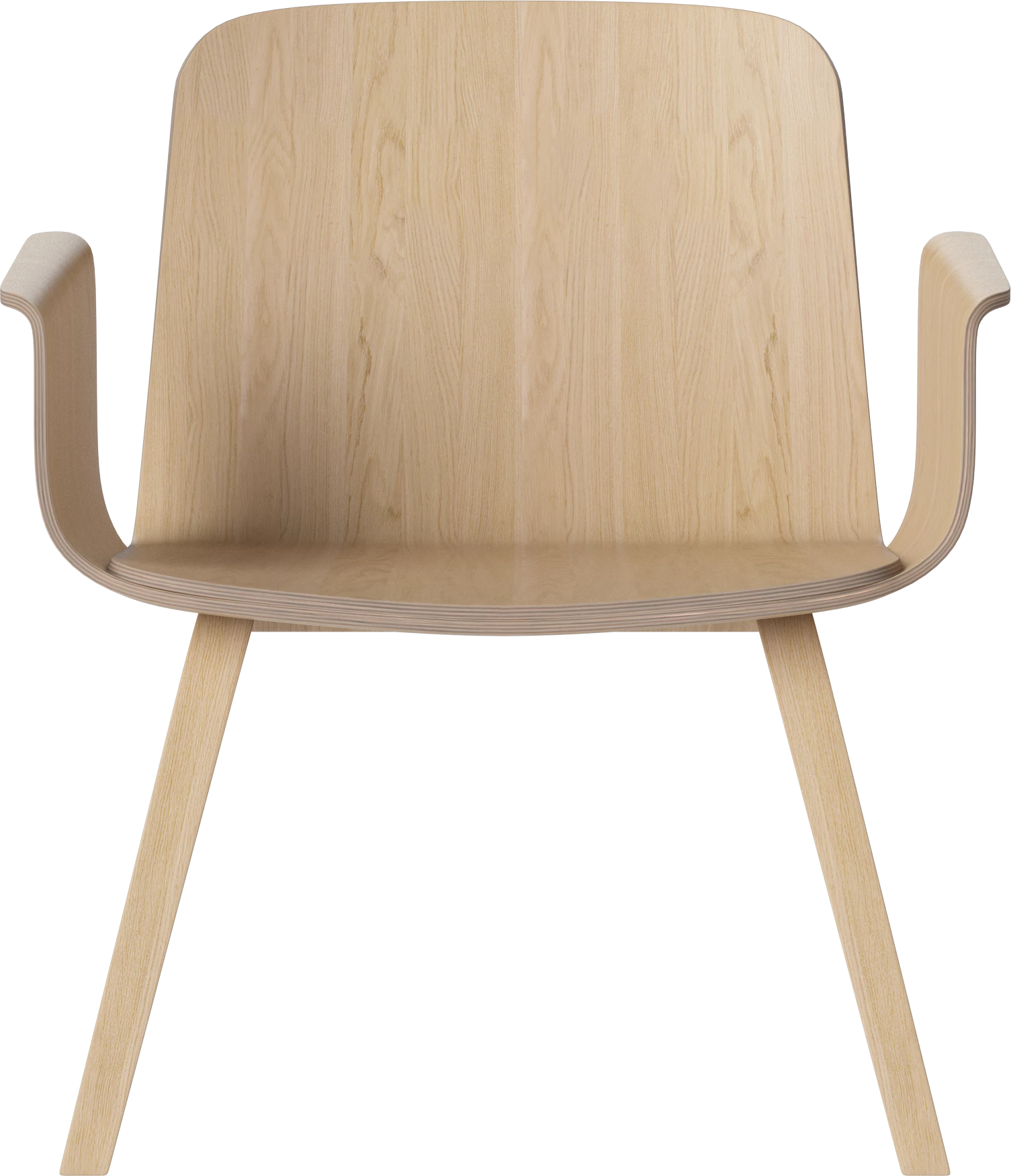 Křeslo s područkami PALM bělená dubová dýha