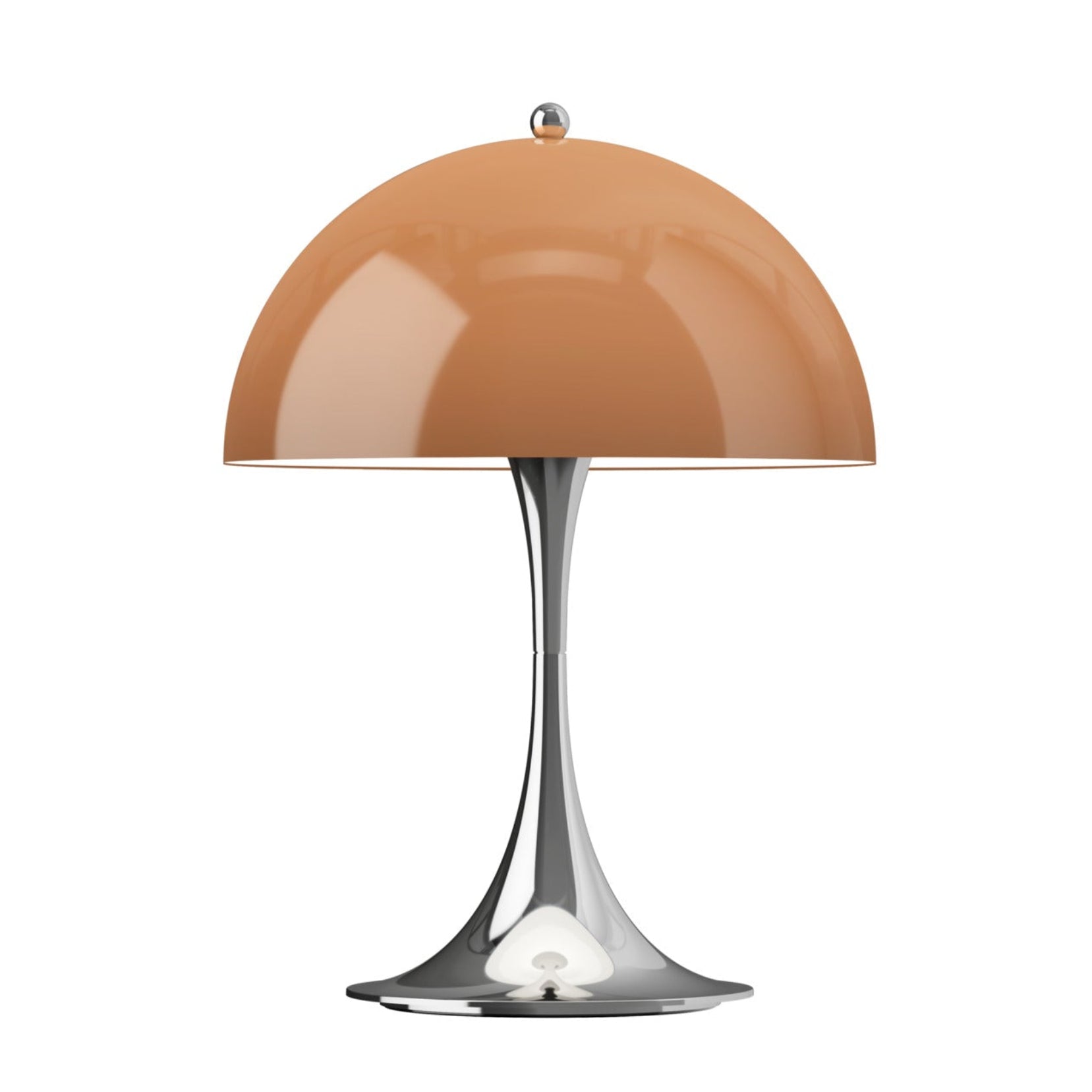 Přenosná lampa PANTHELLA 250 hnědá s chromovaným podstavcem