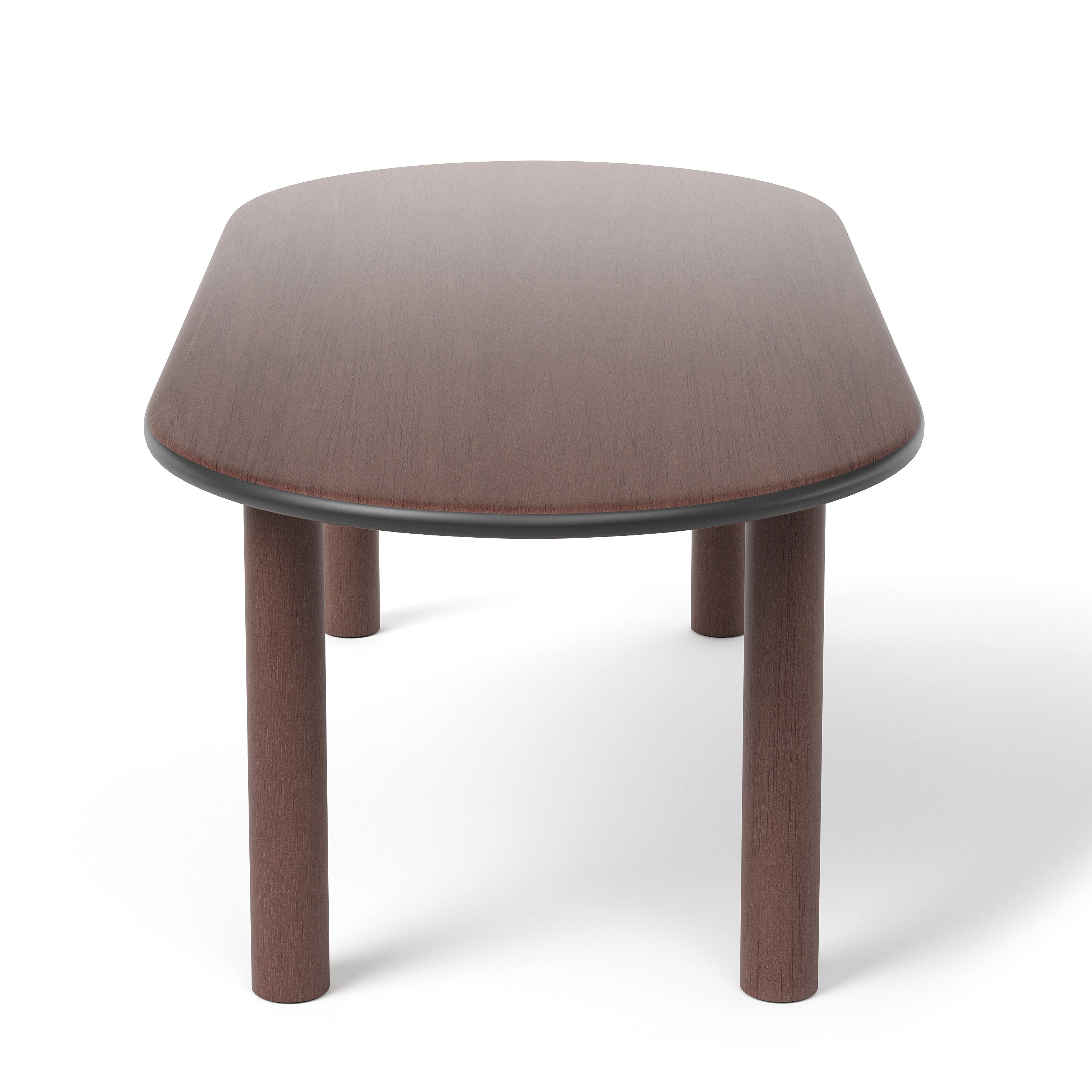 Ovalný stůl PAUL z hnědého jasanového dřeva