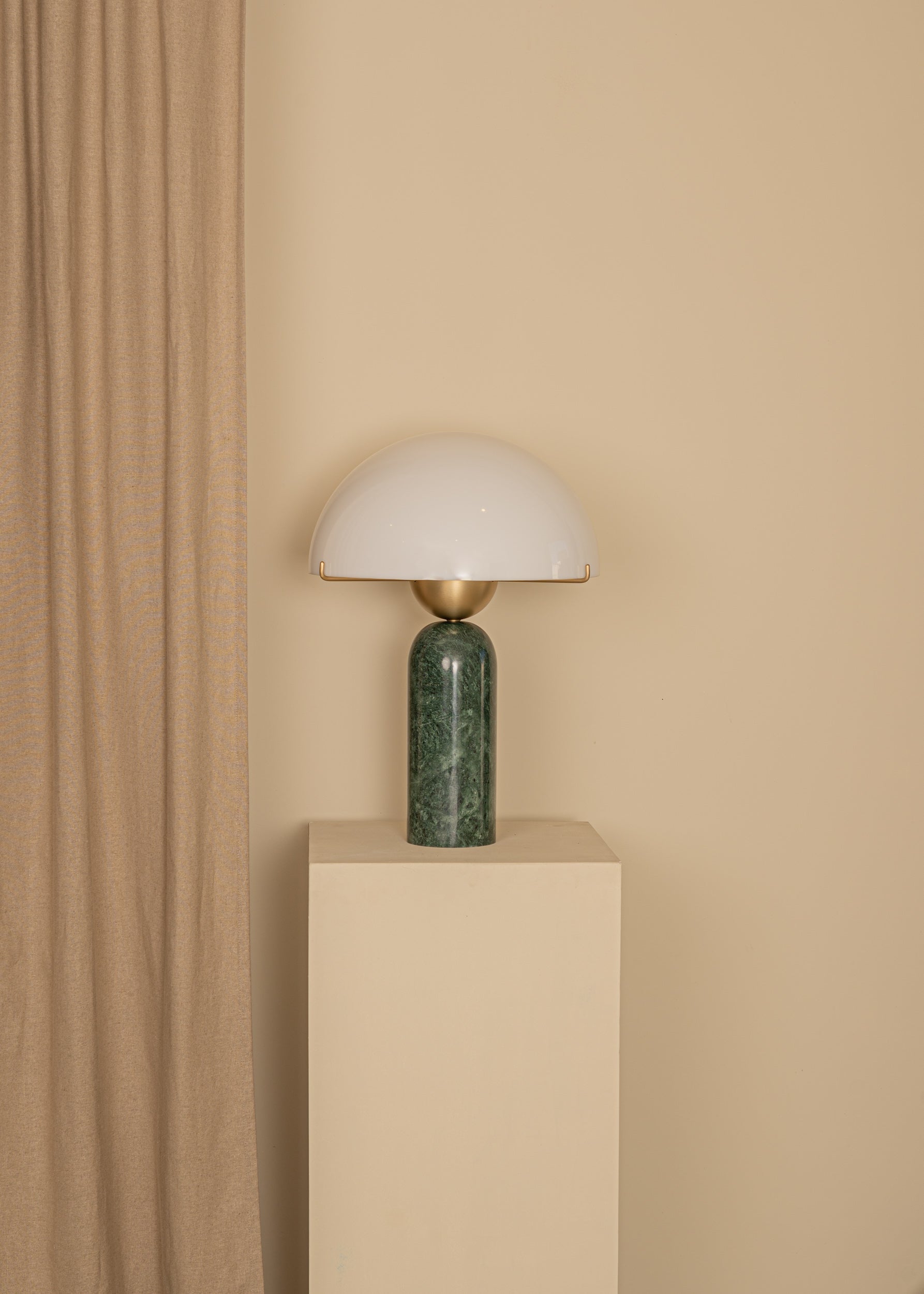 PEONO Table Lamp Green Marble