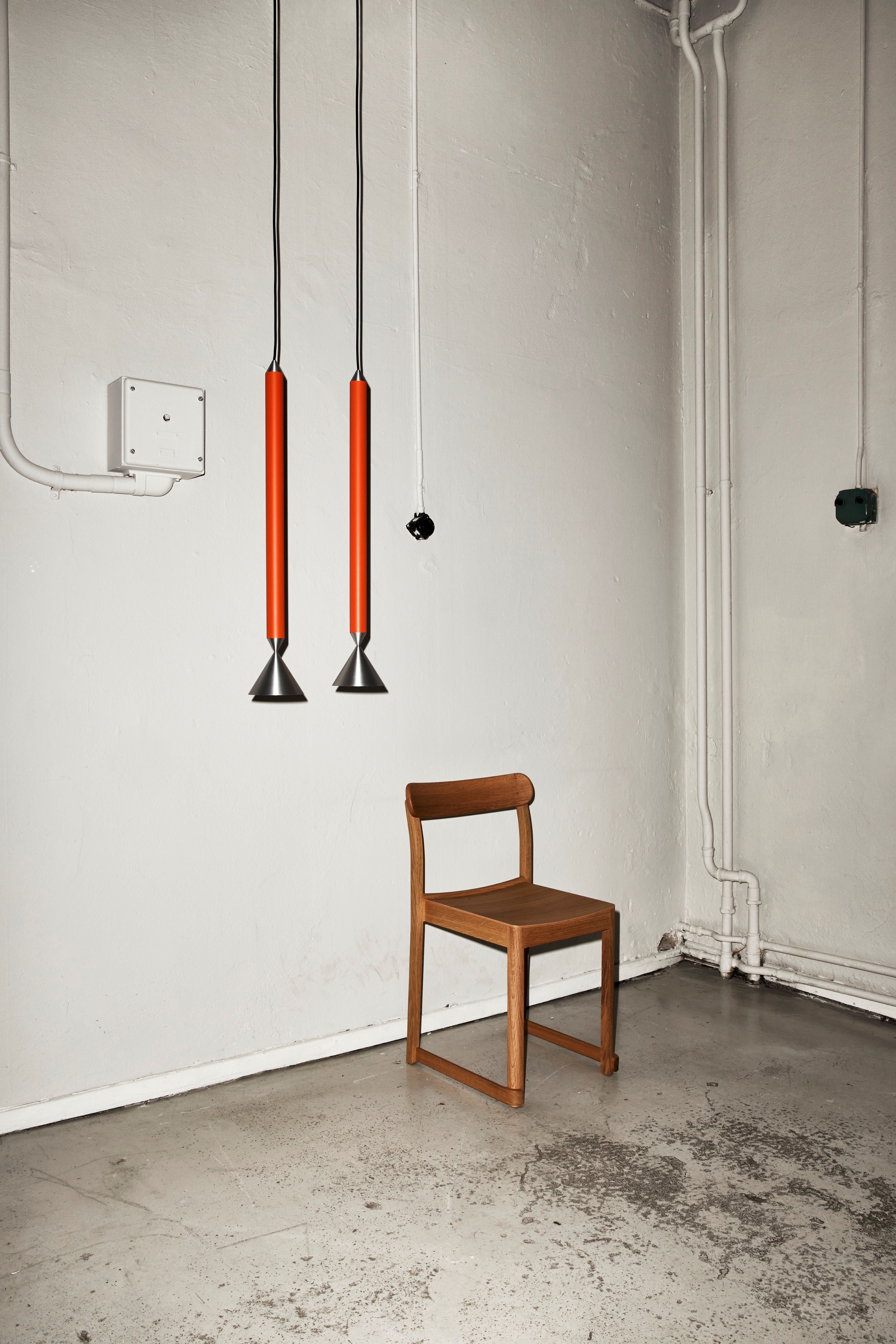 Závěsná lampa APOLLO GRAND červená pomerančová