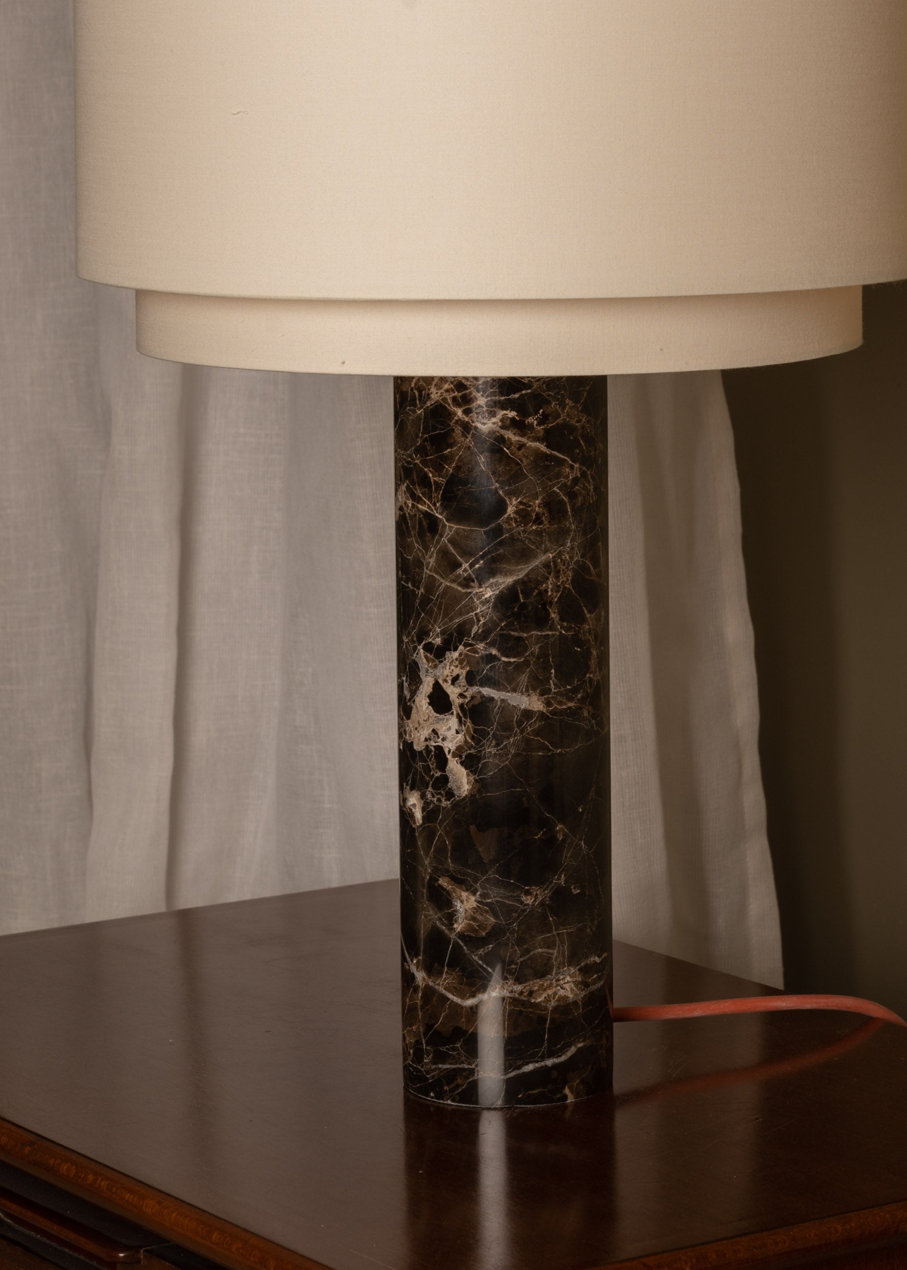 Stolní lampa PIPO DUOBLE hnědý mramor