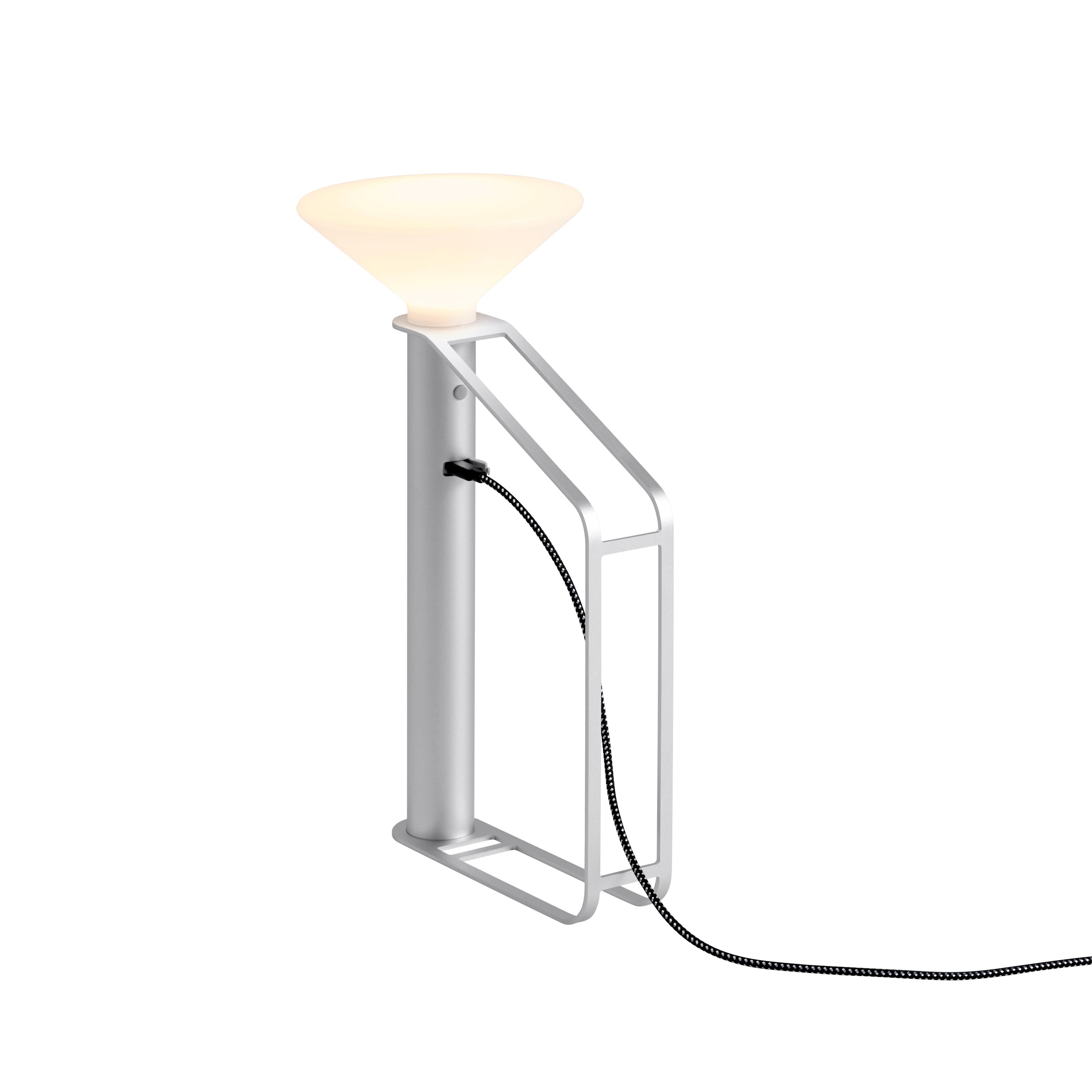 Přenosná venkovní lampa PITON stříbrná