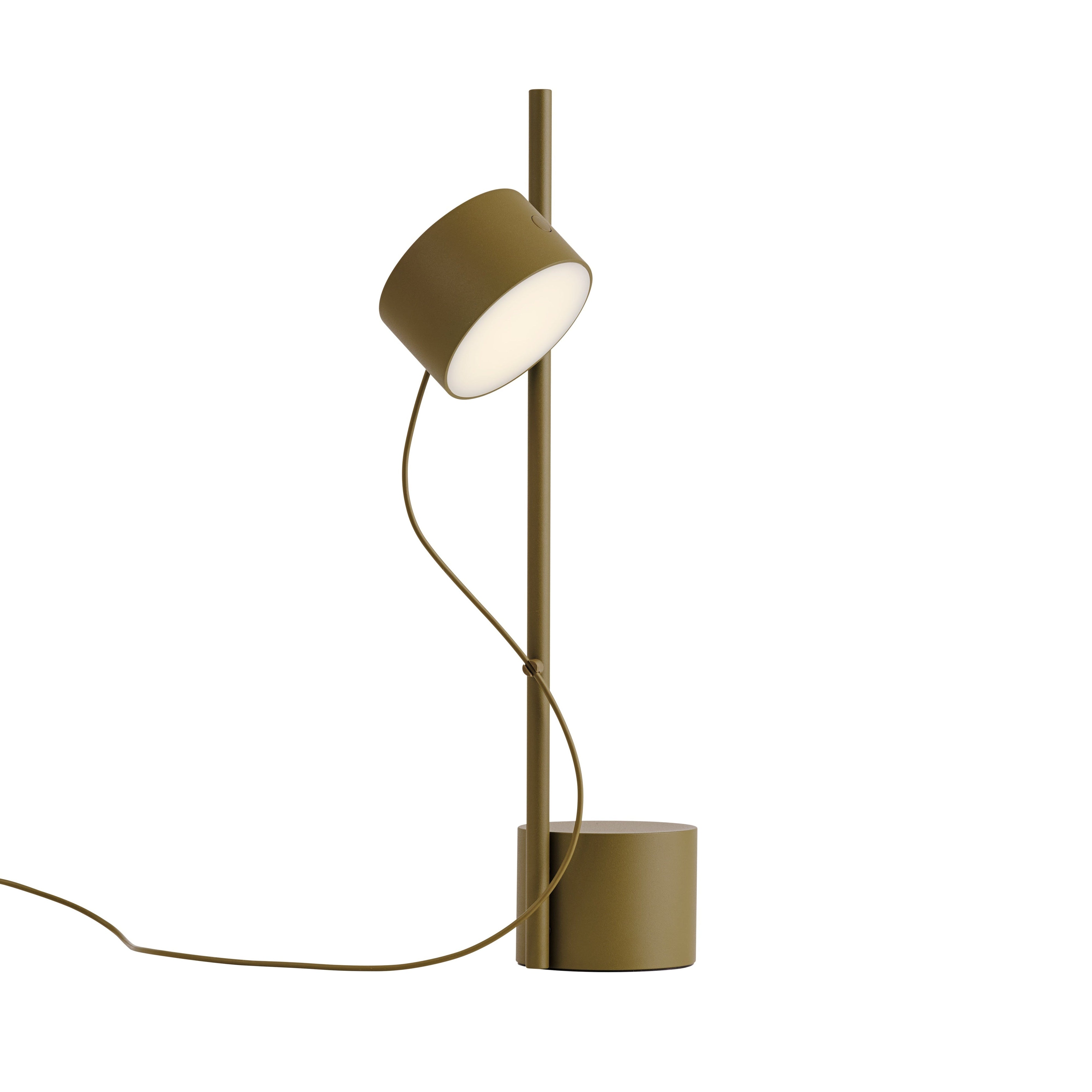 Stolní lampa POST hnědozelená