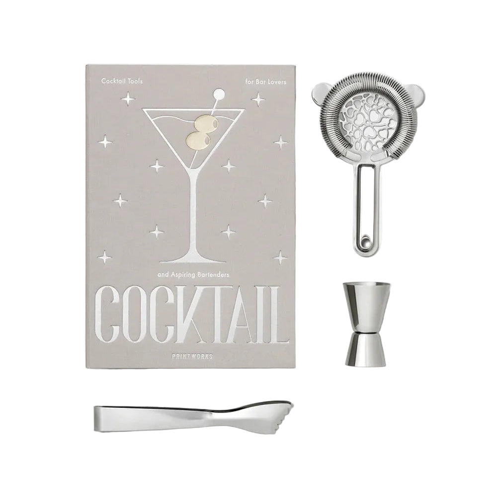 Sada na koktejly COCKTAIL TOOLS šedá