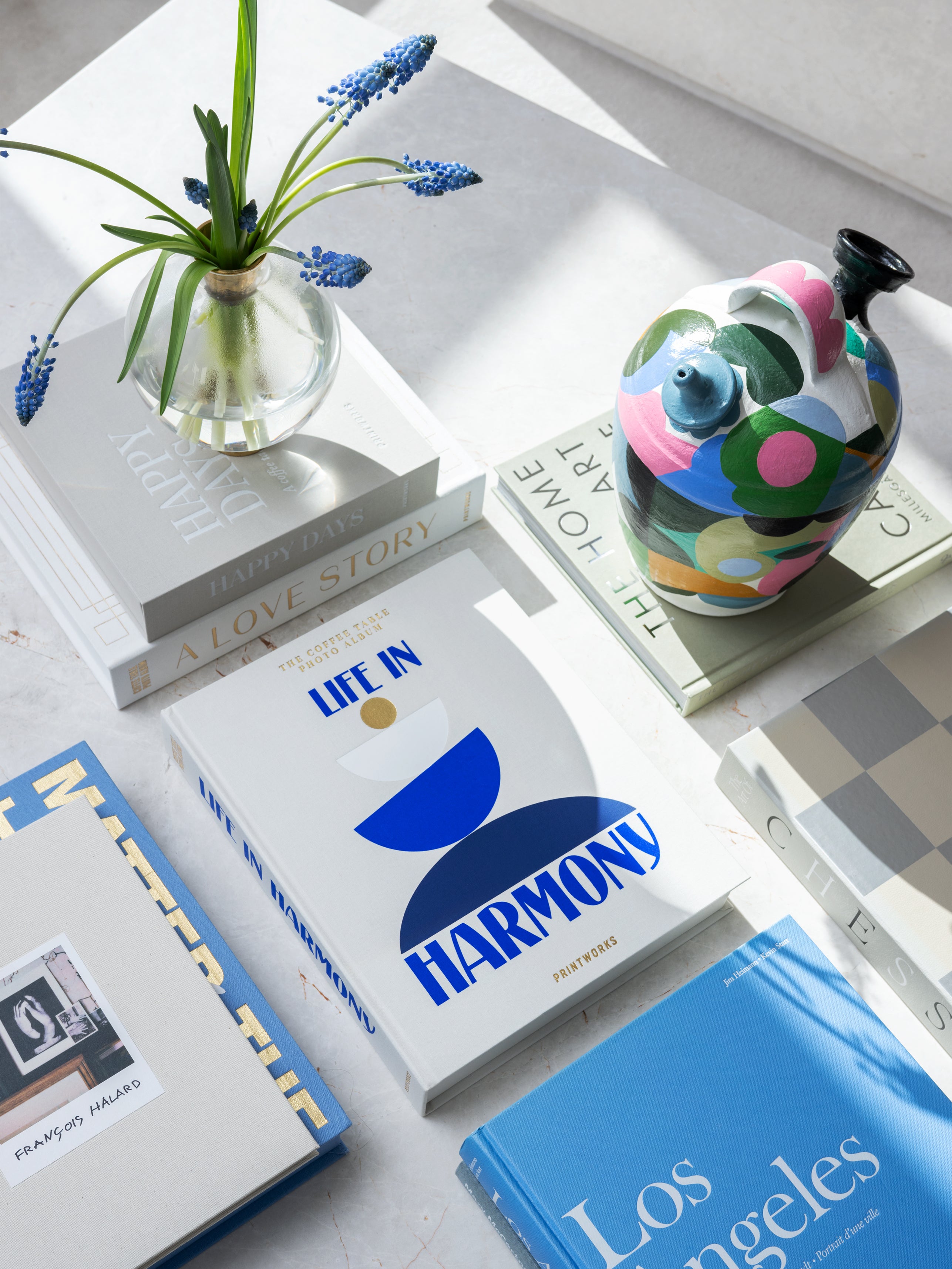 Album na fotografie ŽIVOT V HARMONII béžový s modrou