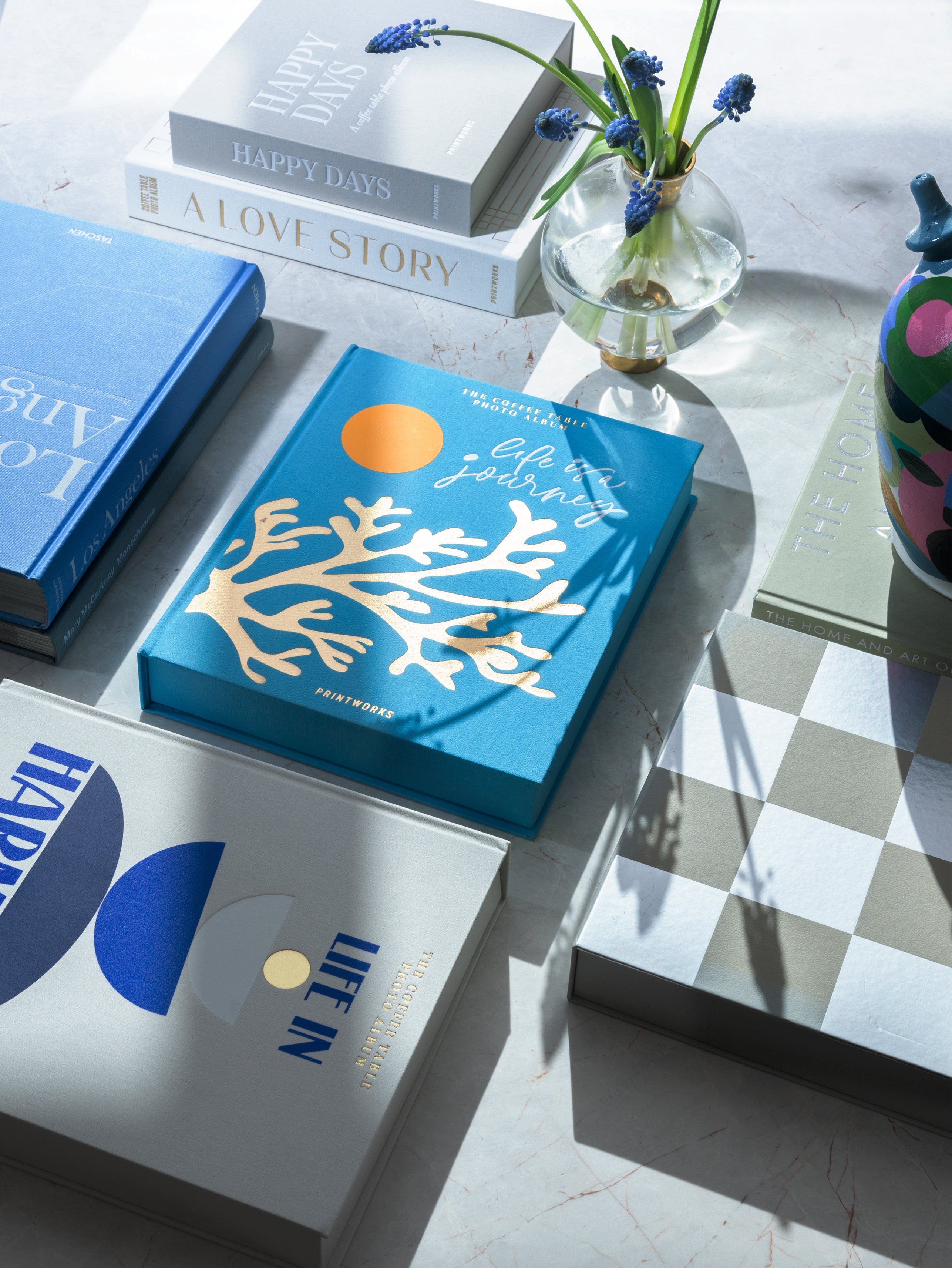 Album na fotografie ŽIVOT JE CESTA tyrkysové se zlatým