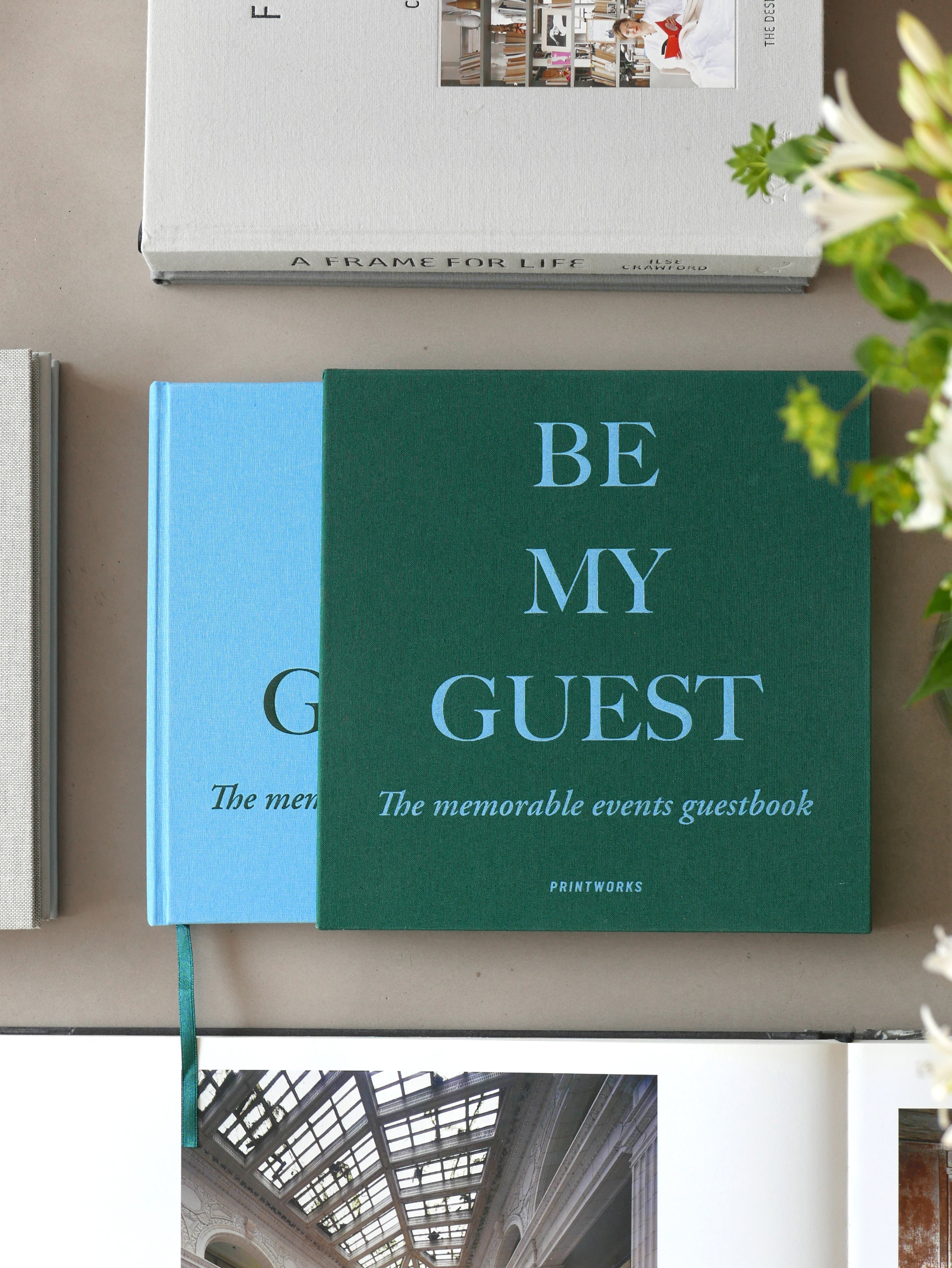 Kniha hostů BE MY GUEST zelená s modrou