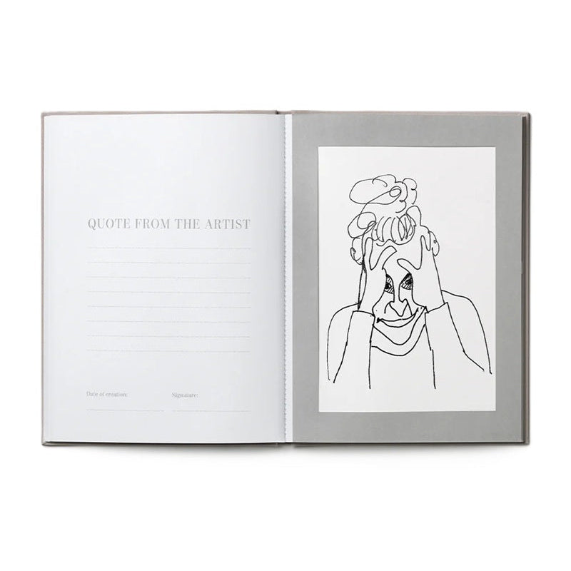 GREAT ART Beige Drawing Album with Gold