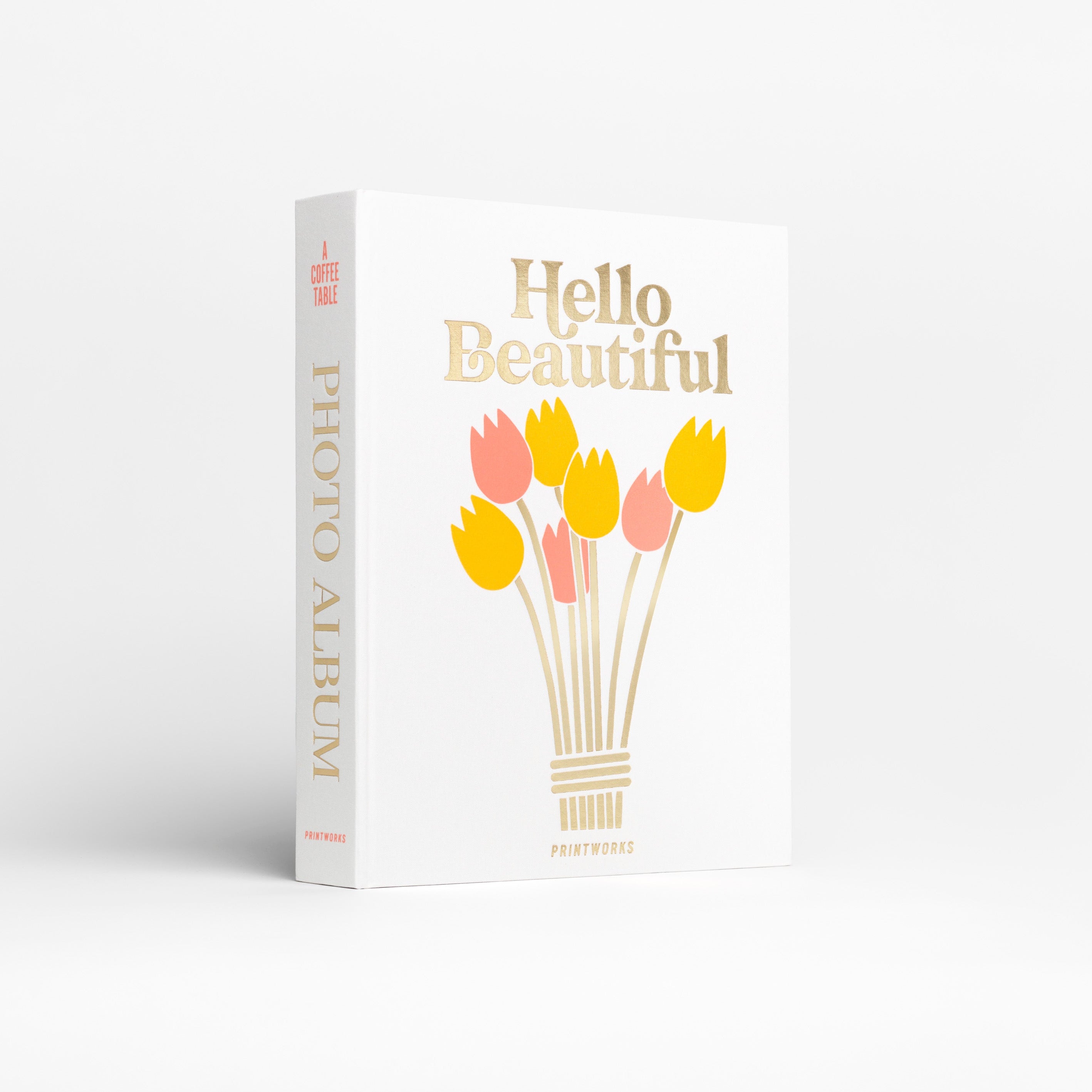 Hello Beautiful Photo Album White with Gold