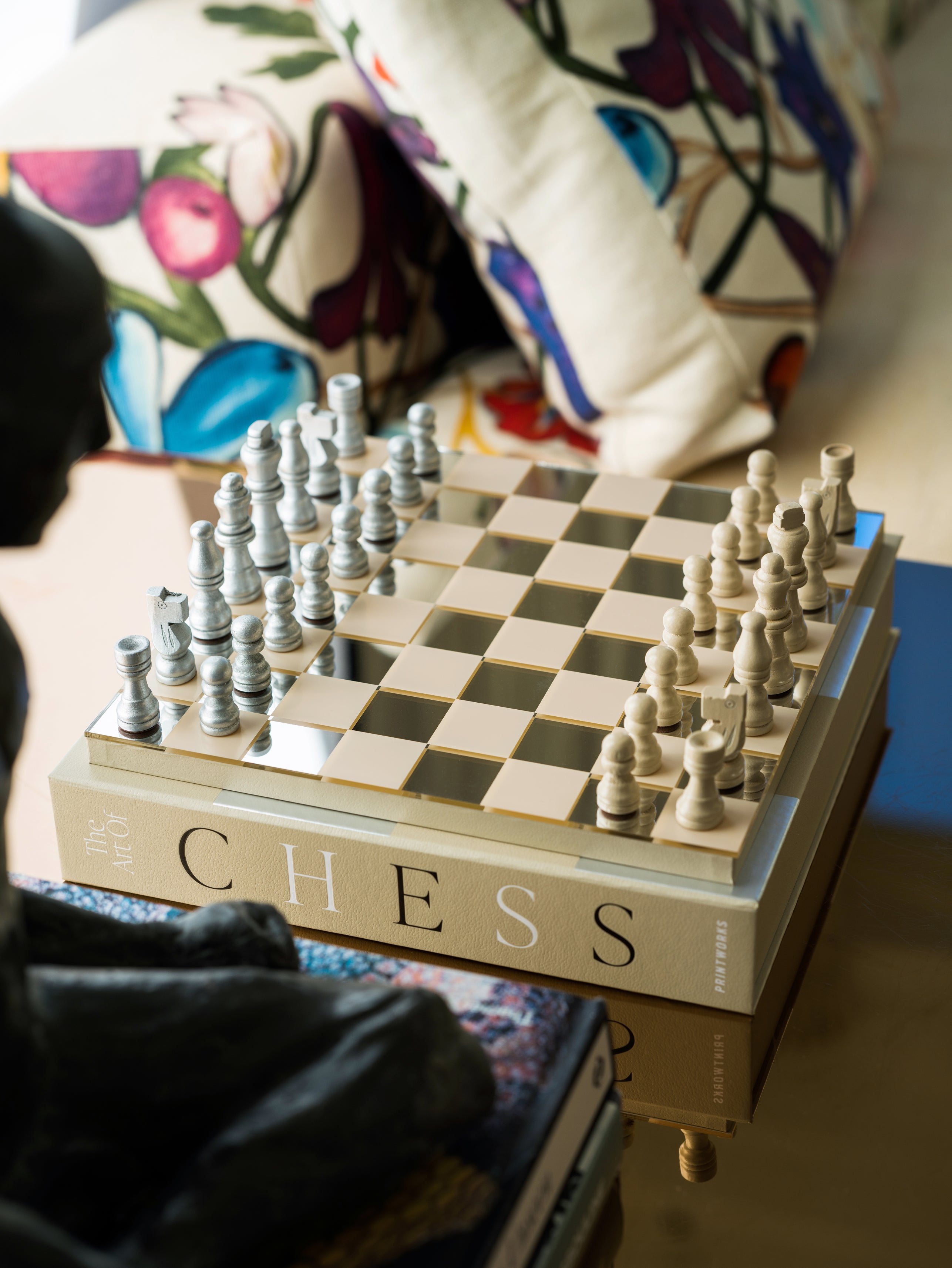 Sada na šachy CHESS MIRROR béžová
