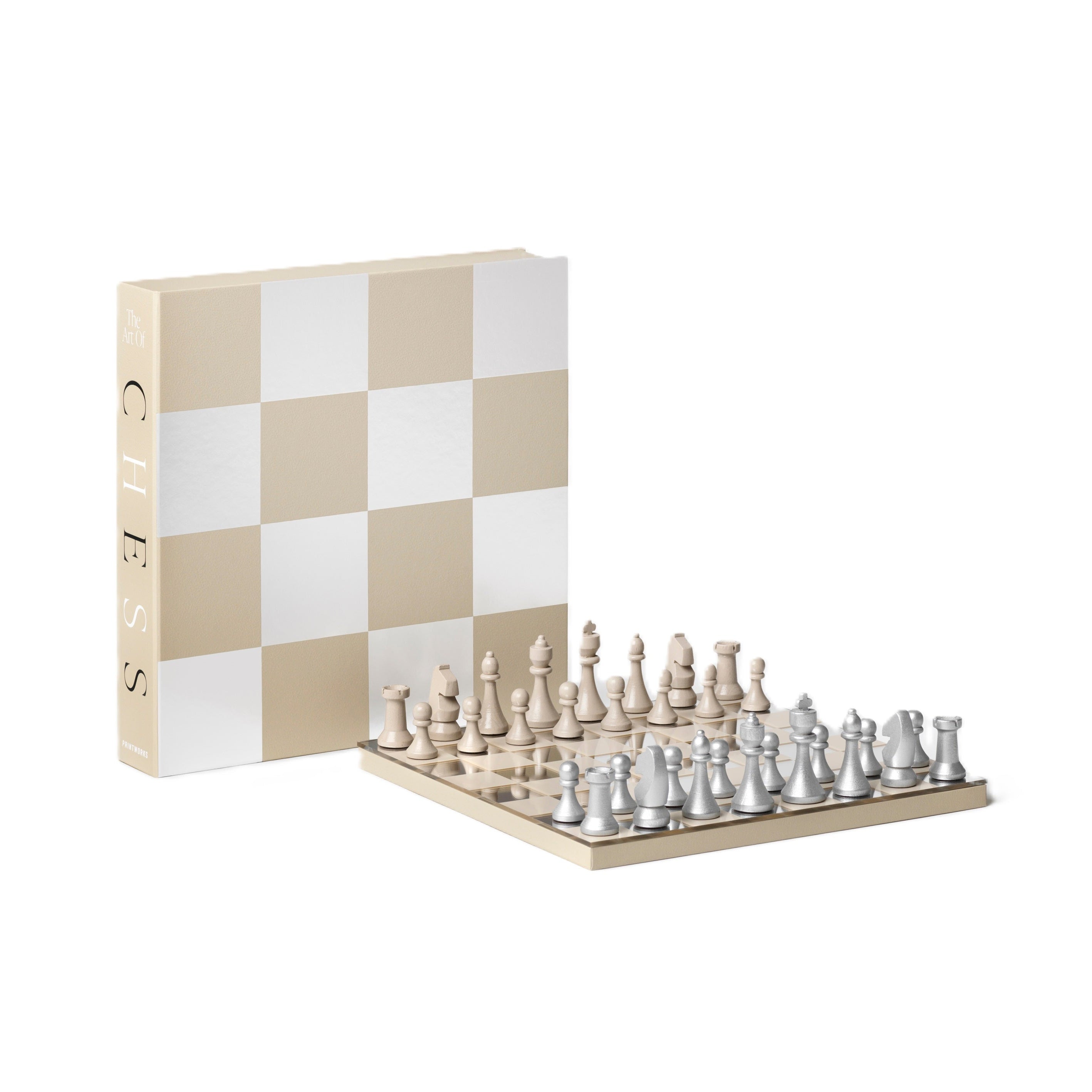 Sada na šachy CHESS MIRROR béžová