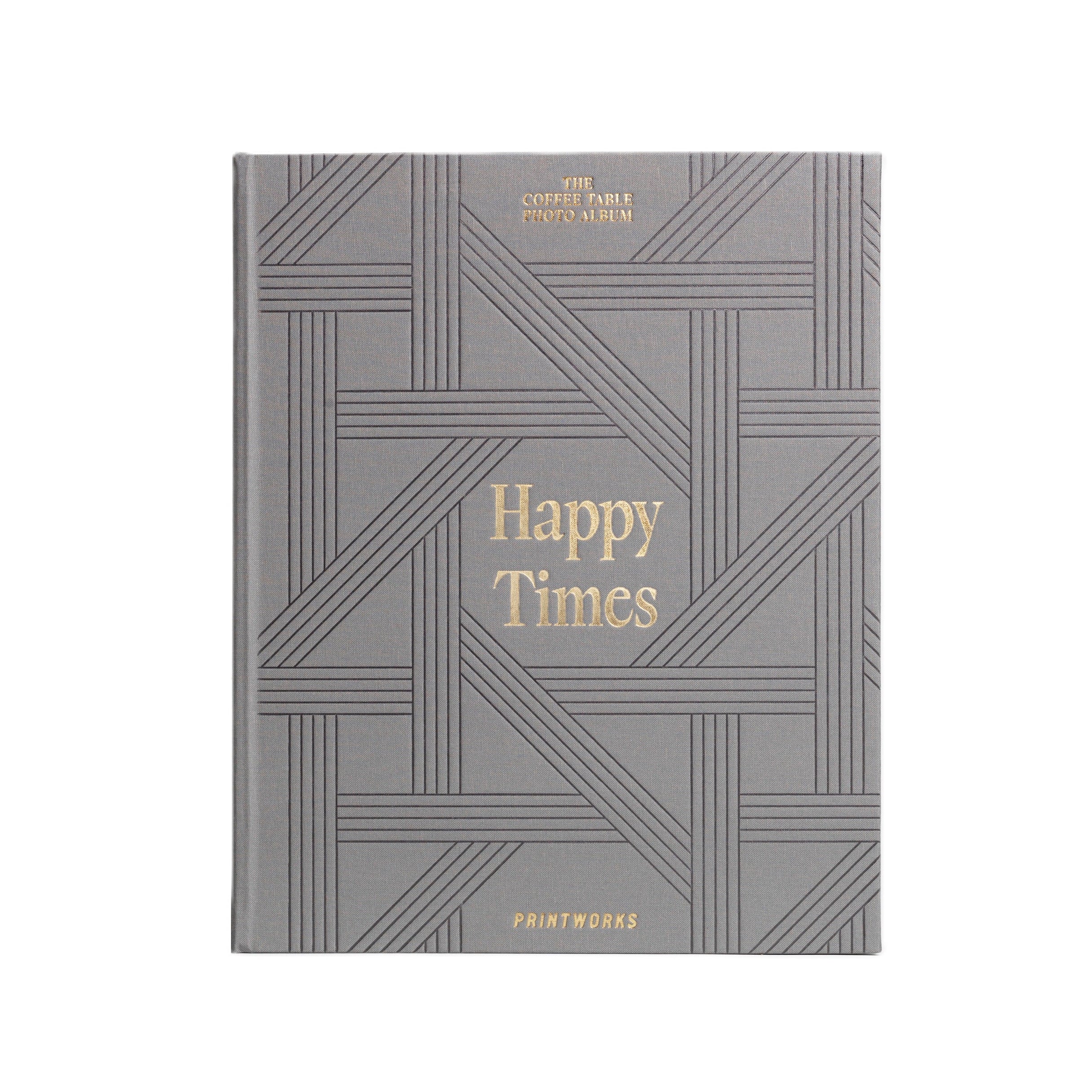 HAPPY TIMES Photo Album Gray with Gold