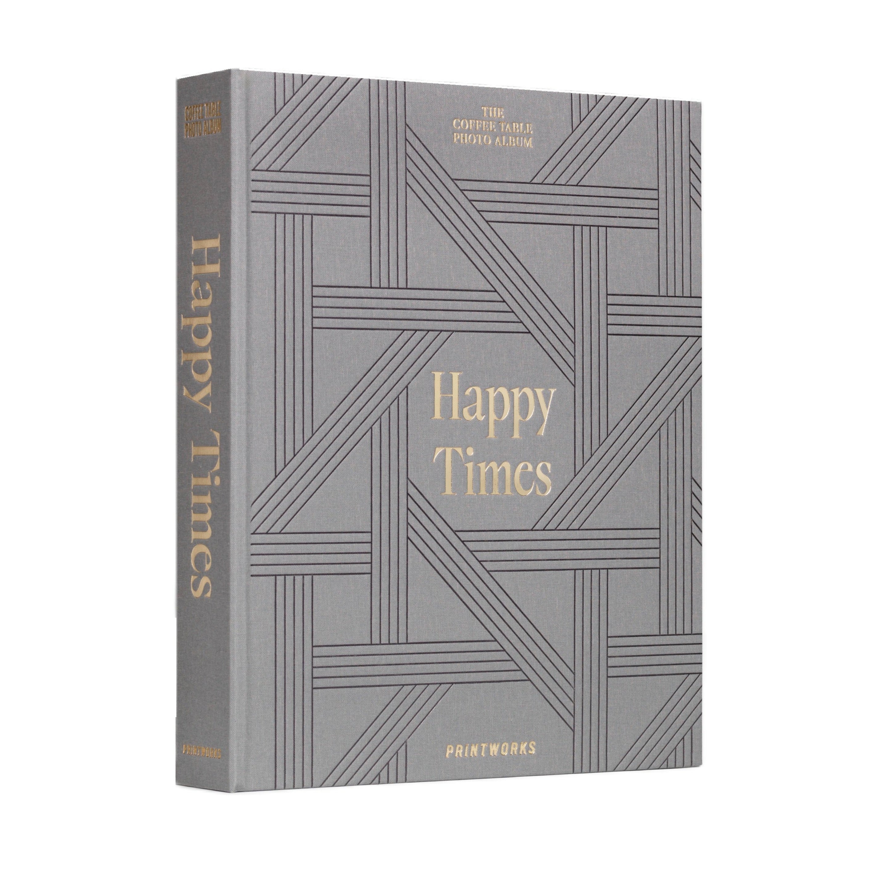 HAPPY TIMES Photo Album Gray with Gold