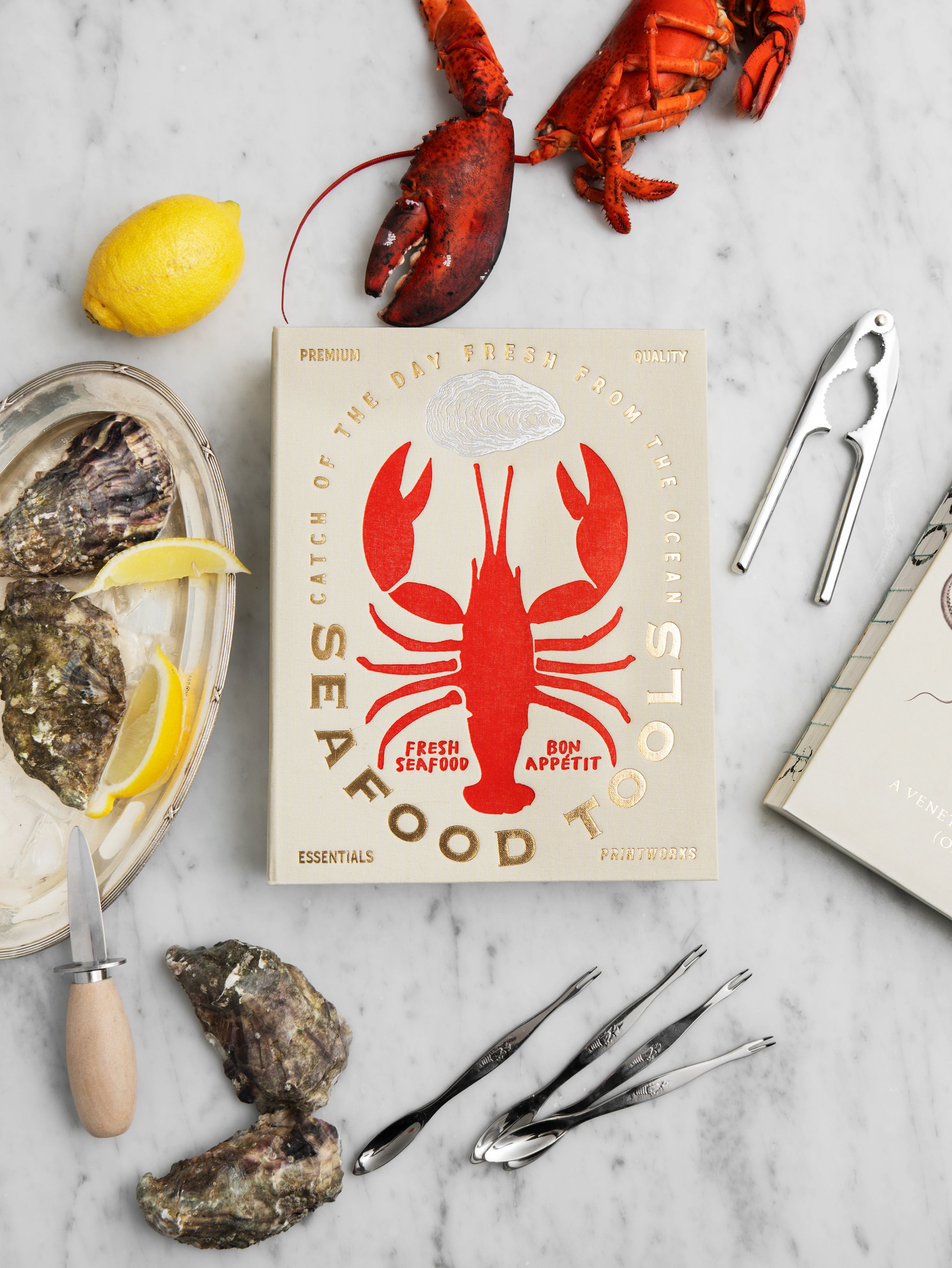 Sada na mořské plody SEAFOOD TOOLS béžová