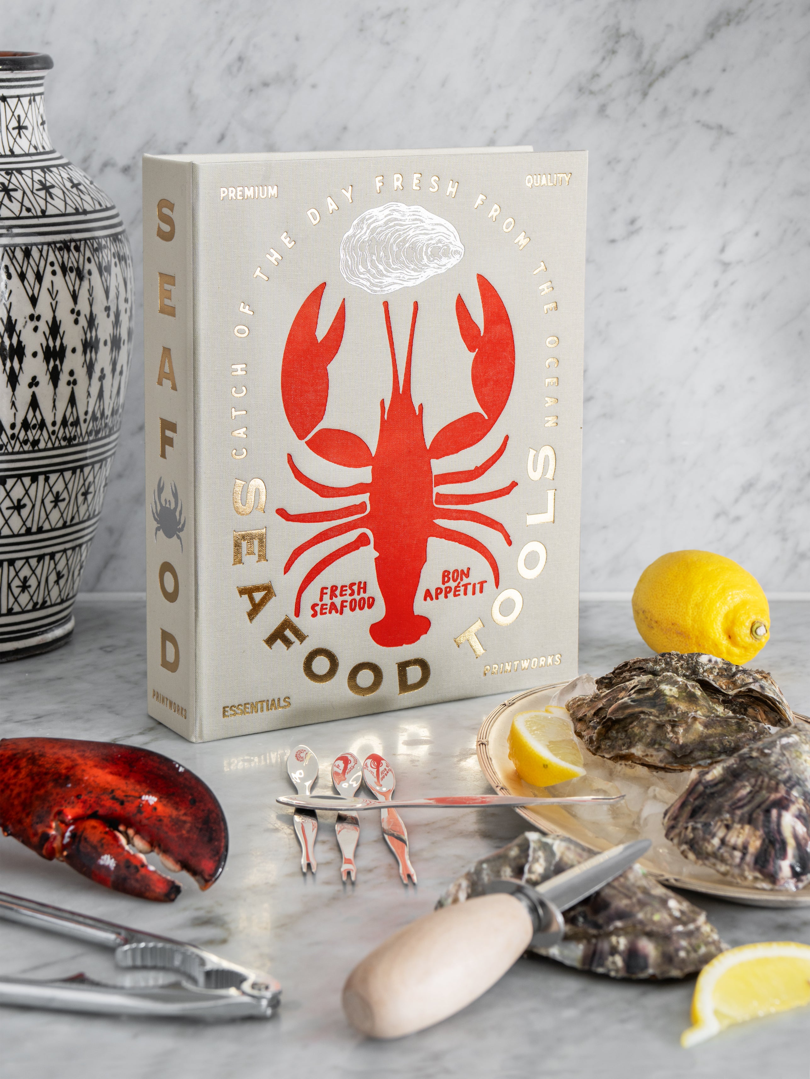 Sada na mořské plody SEAFOOD TOOLS béžová