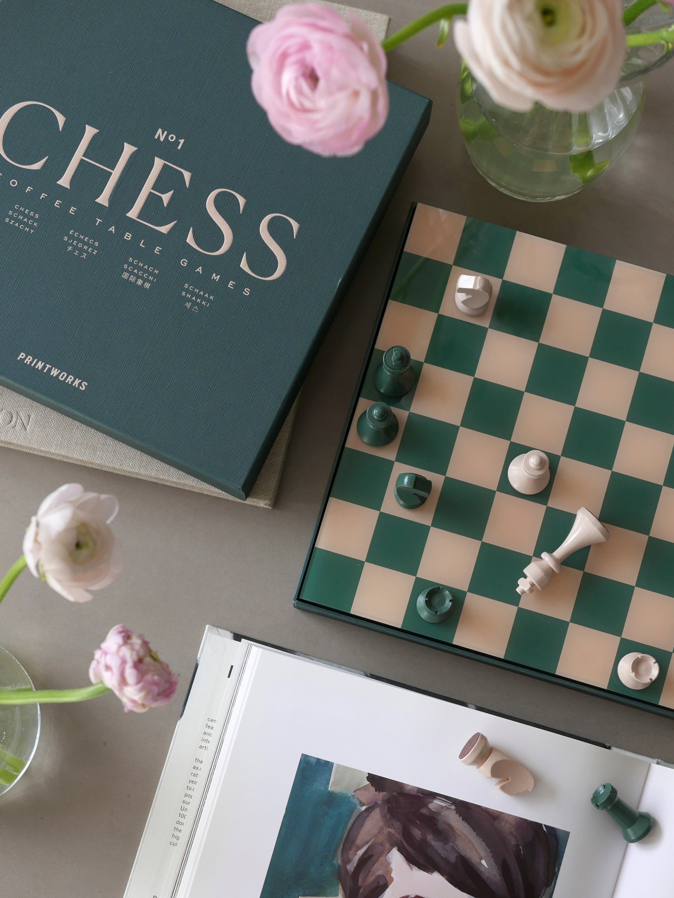 Sada na šachy CHESS CLASSIC zelená