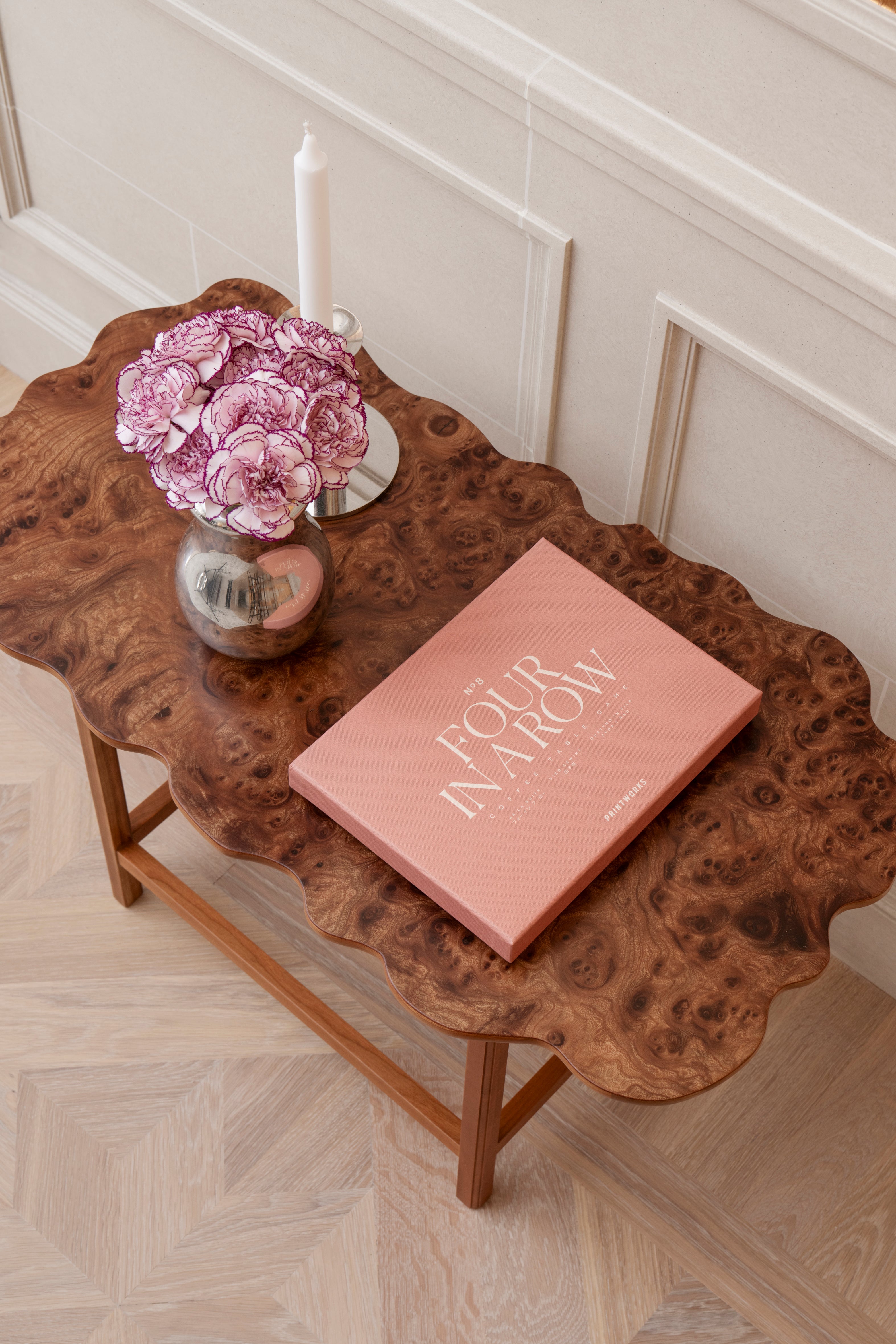 Strategická hra ČTYŘI V ŘADĚ růžová