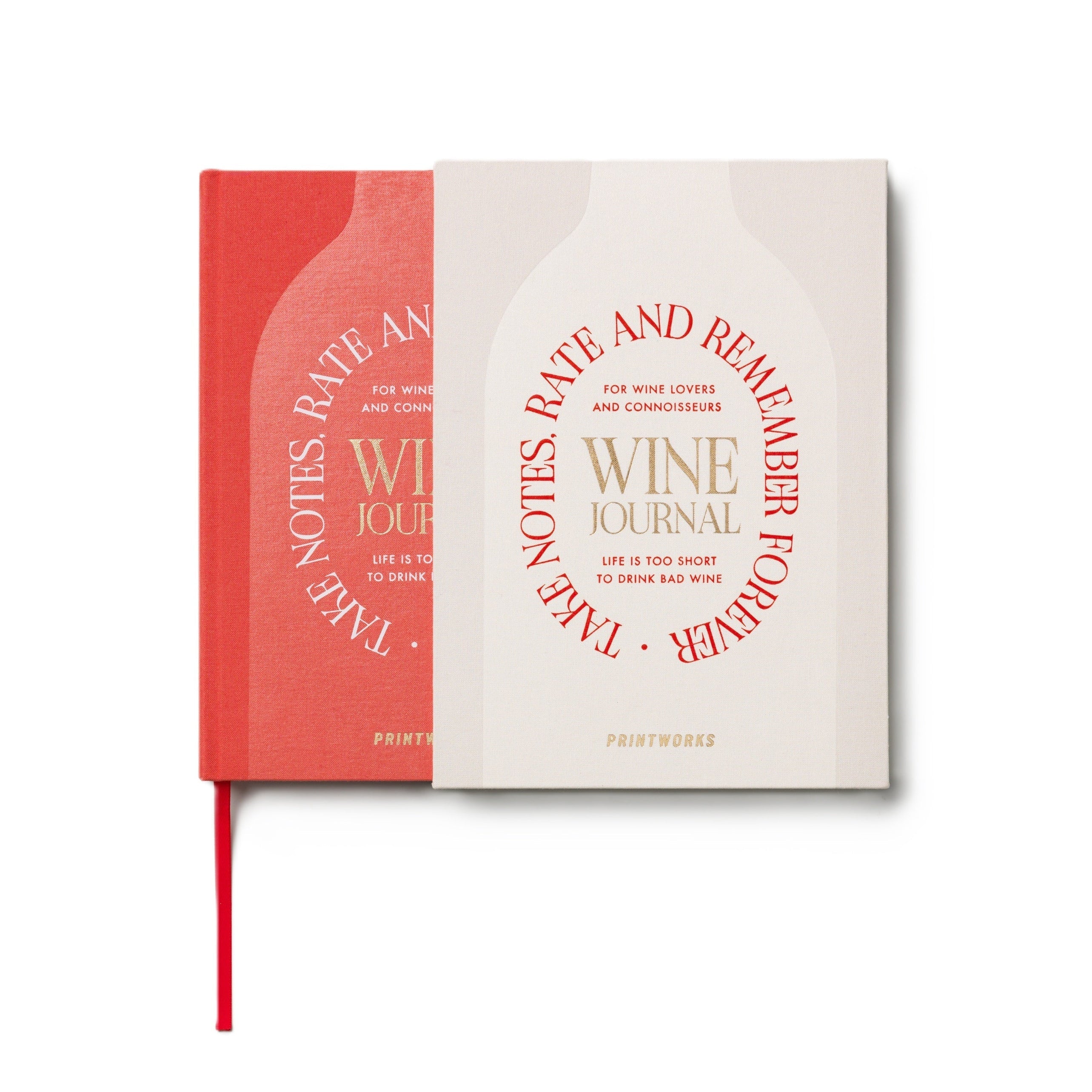 Deník degustace vín WINE TASTING béžový s červenou