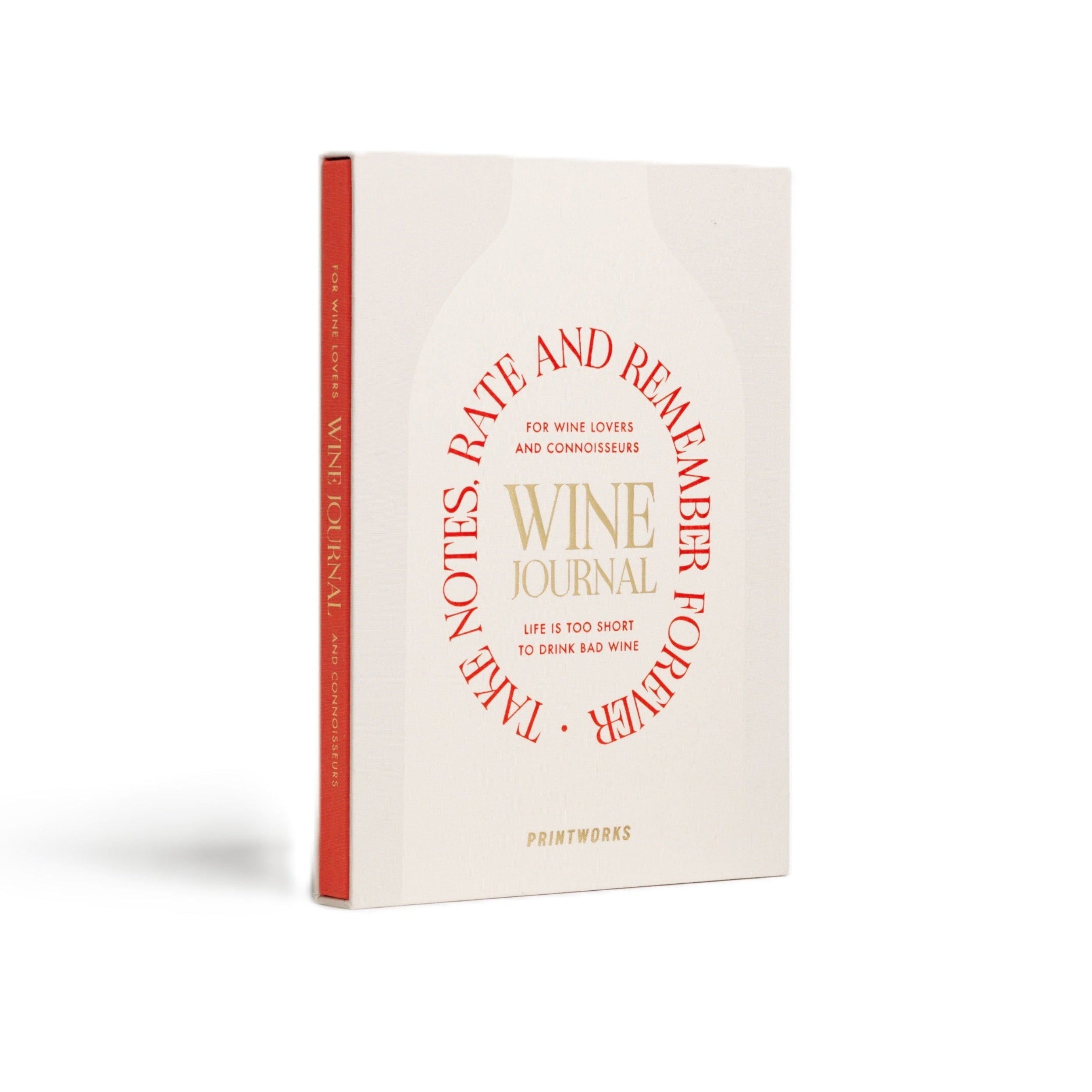 Deník degustace vín WINE TASTING béžový s červenou