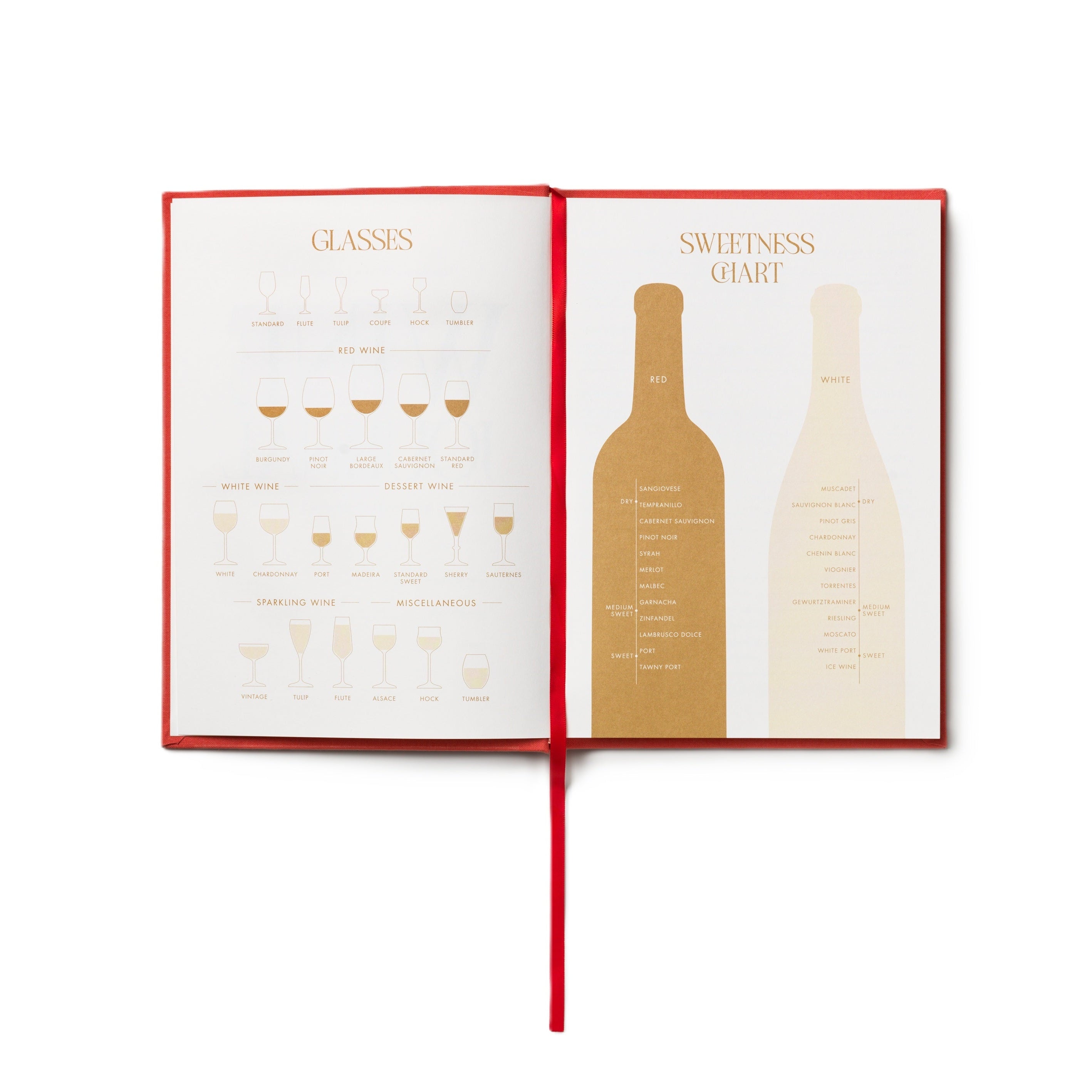 Deník degustace vín WINE TASTING béžový s červenou